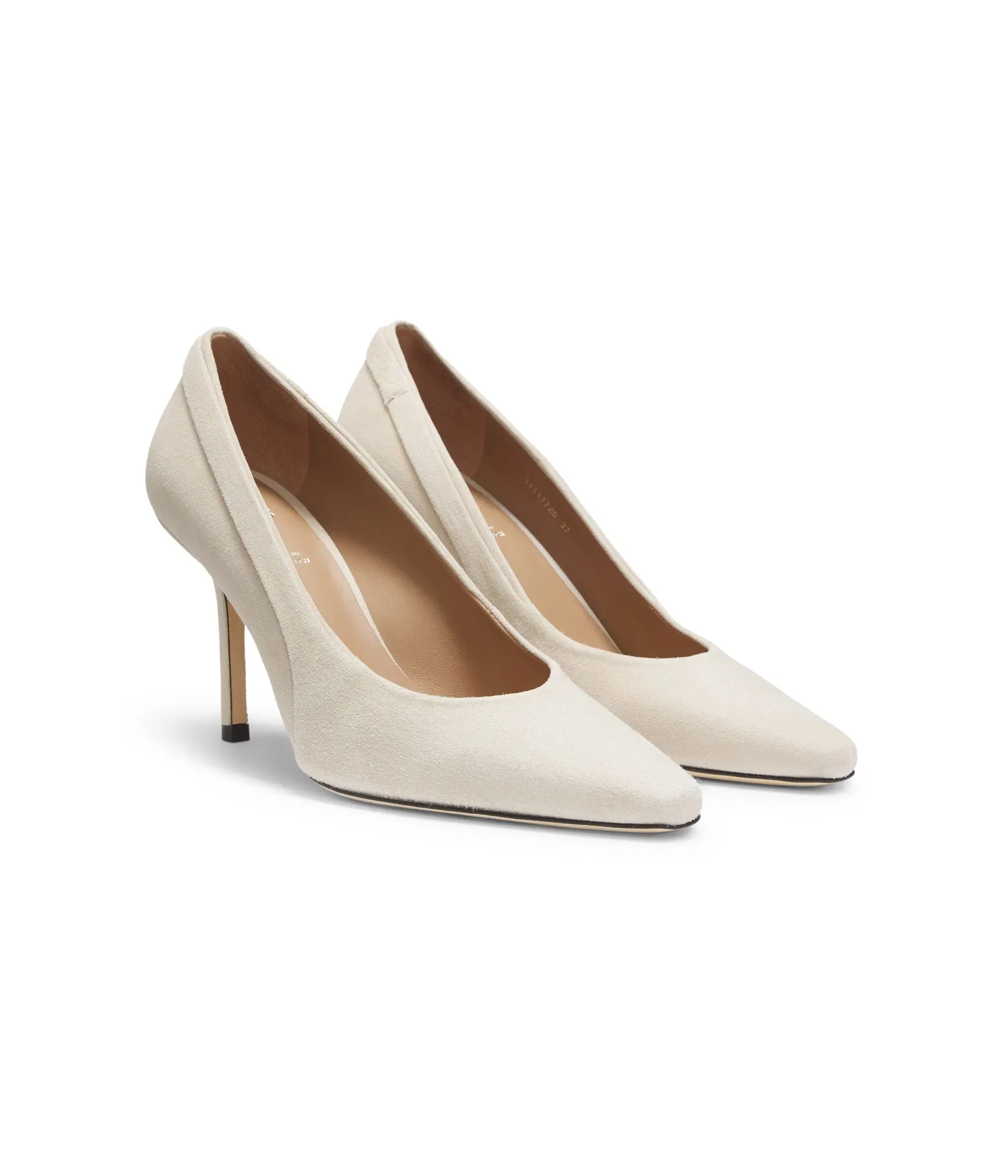 Boss Comfort Insole Pumps In Suede Light Beige Womens Light Beige