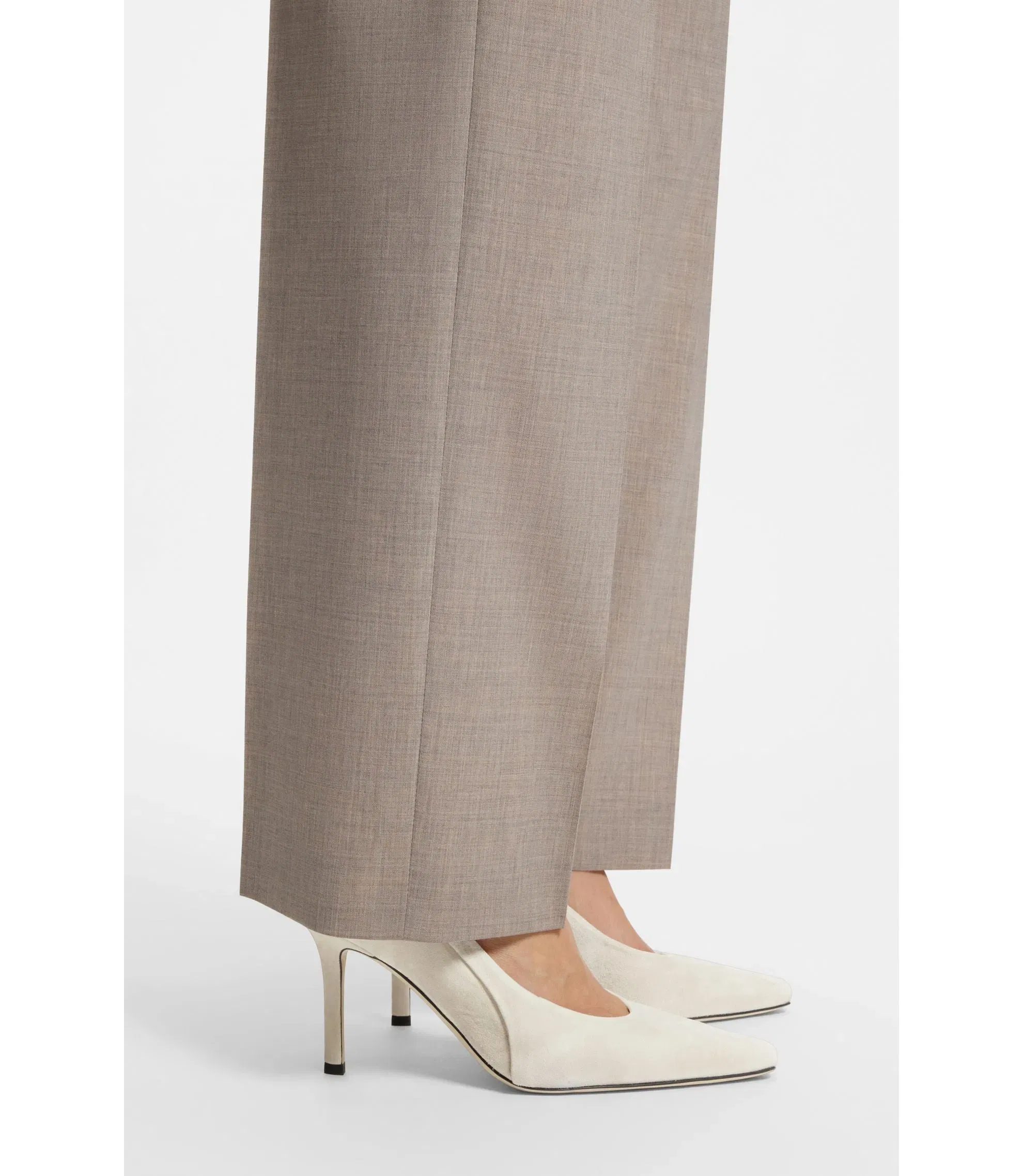 Boss Comfort Insole Pumps In Suede Light Beige Womens Light Beige