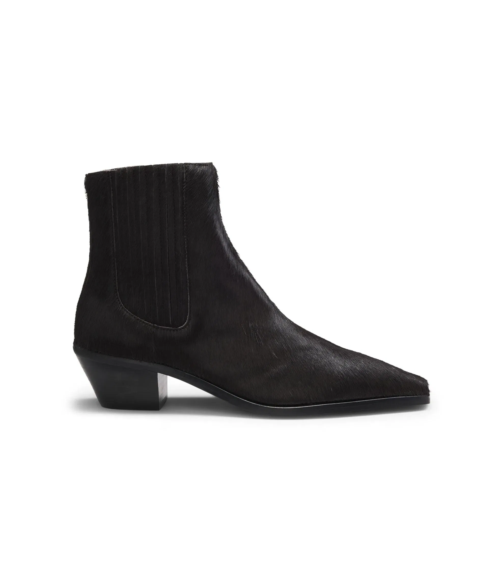 Boss Ankle Boots In Pony Hair Leather Dark Purple Womens Dark Purple