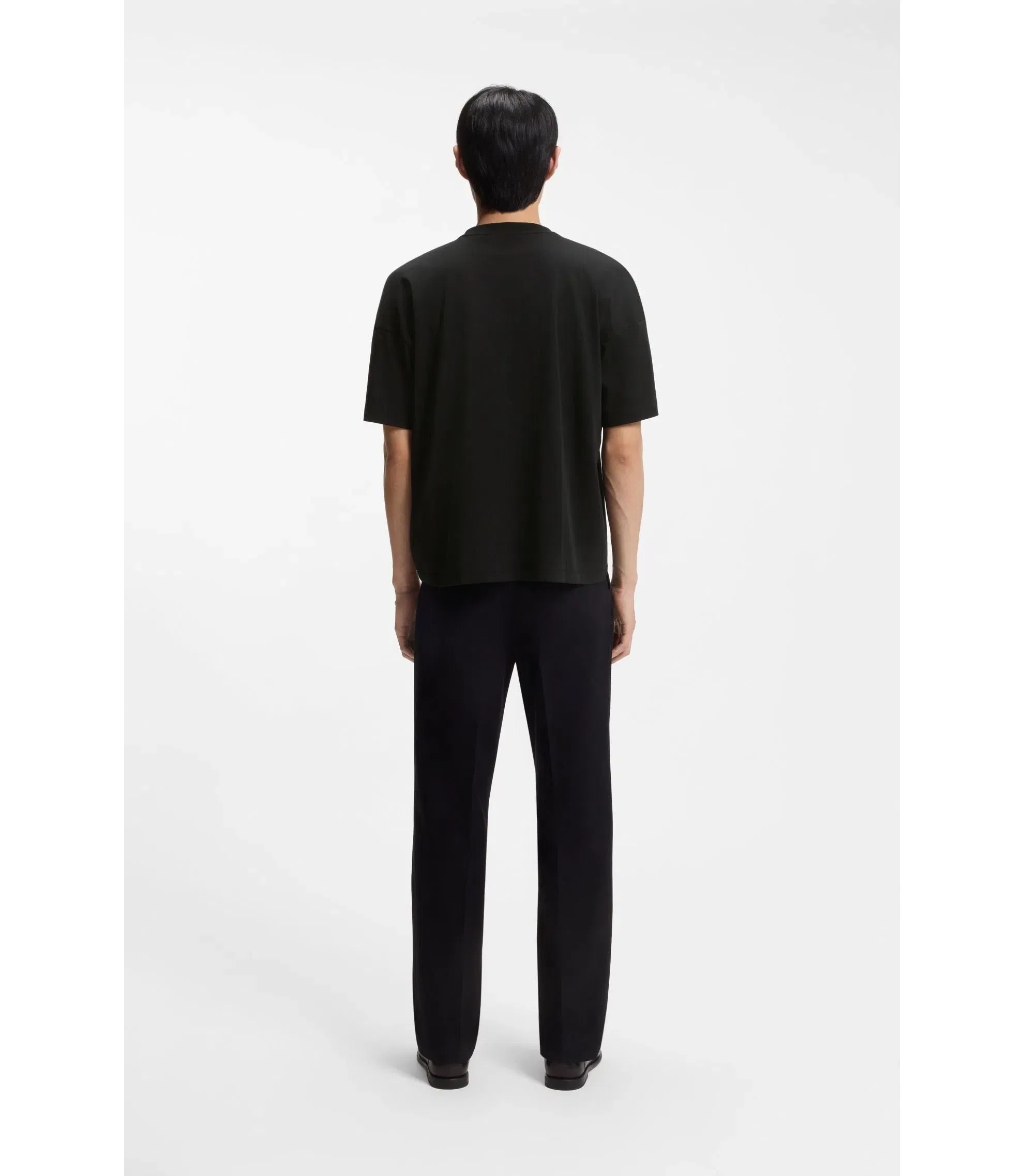Boss Year Of The Horse Logo Artwork T-Shirt In Cotton Jersey Black