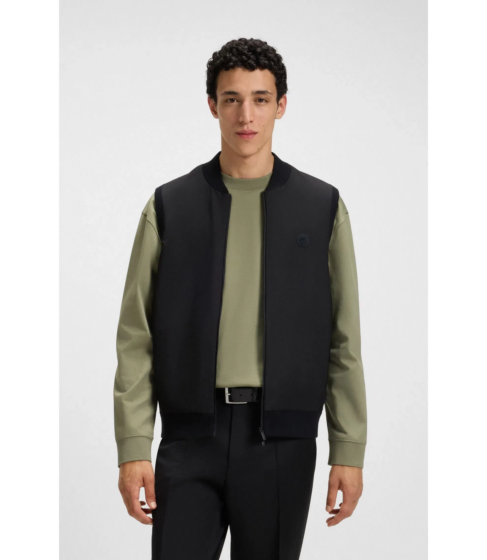 Boss Weather Protection Gilet In A Regular Fit Black