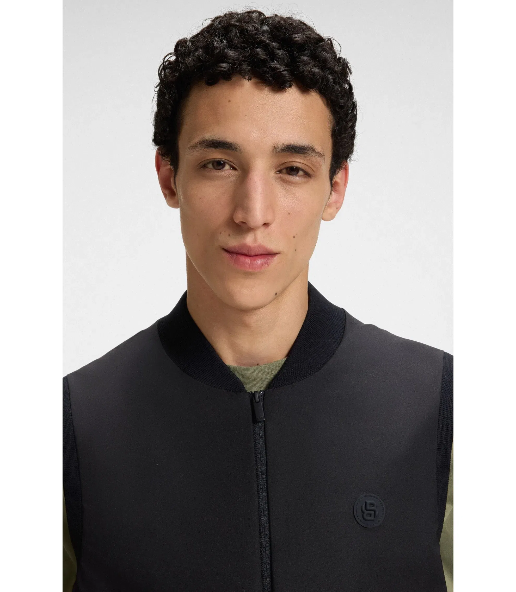 Boss Weather Protection Gilet In A Regular Fit Black