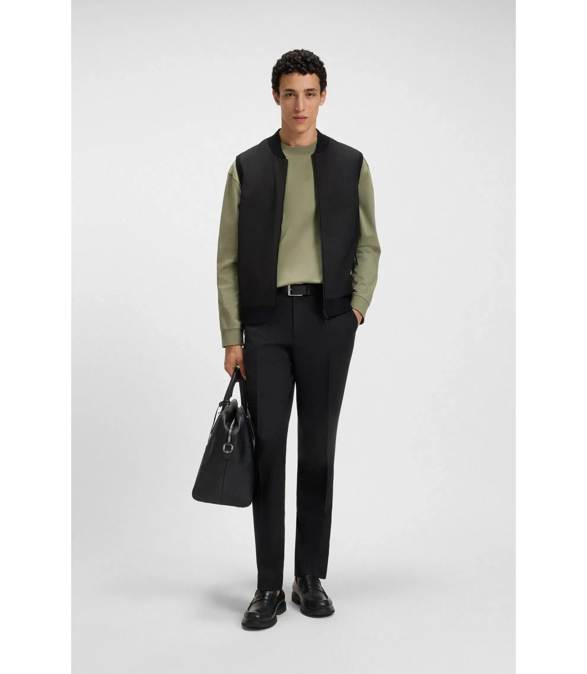 Boss Weather Protection Gilet In A Regular Fit Black