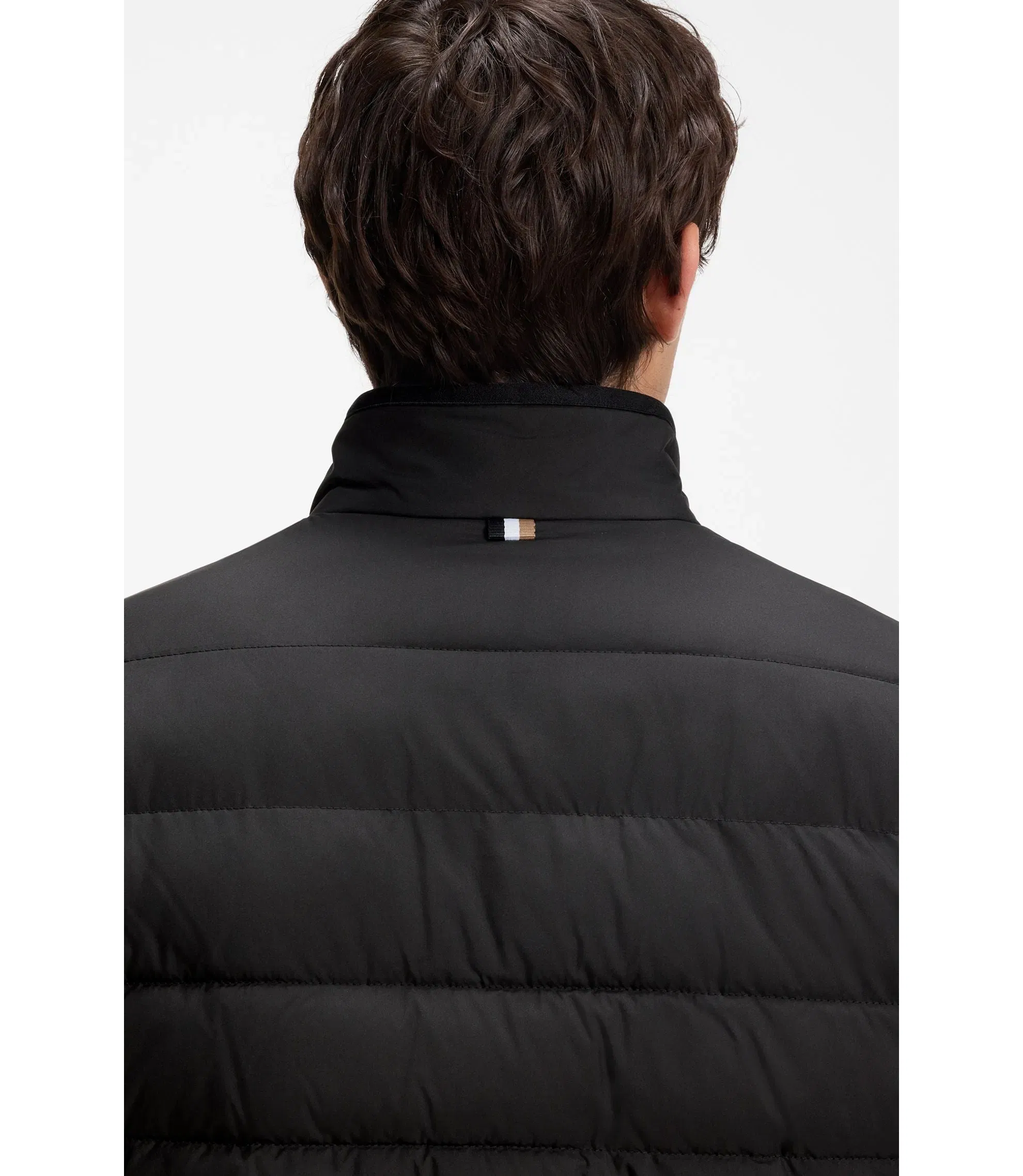 Boss Water Repellent Jacket With Logo Detail Black