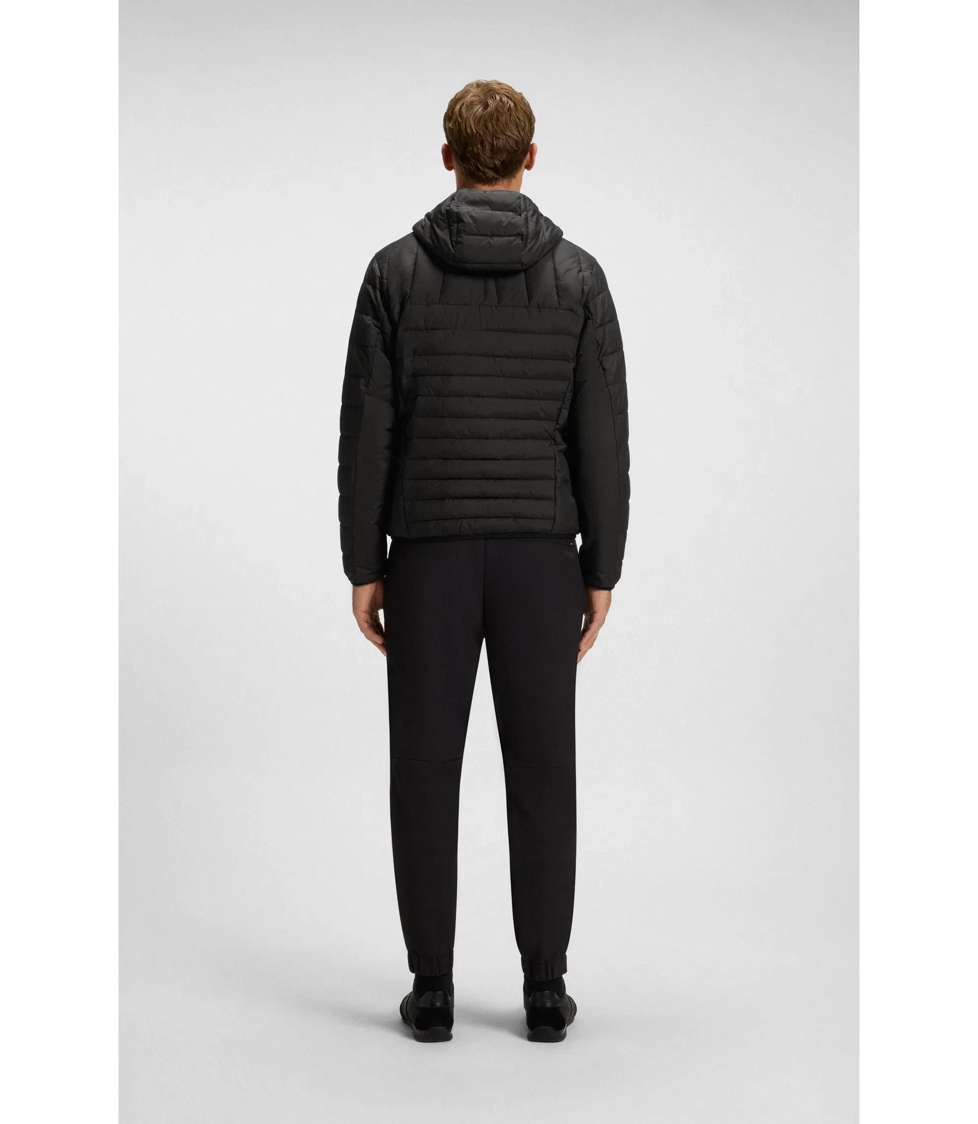 Boss Water Repellent Jacket With Decorative Reflective Details Black