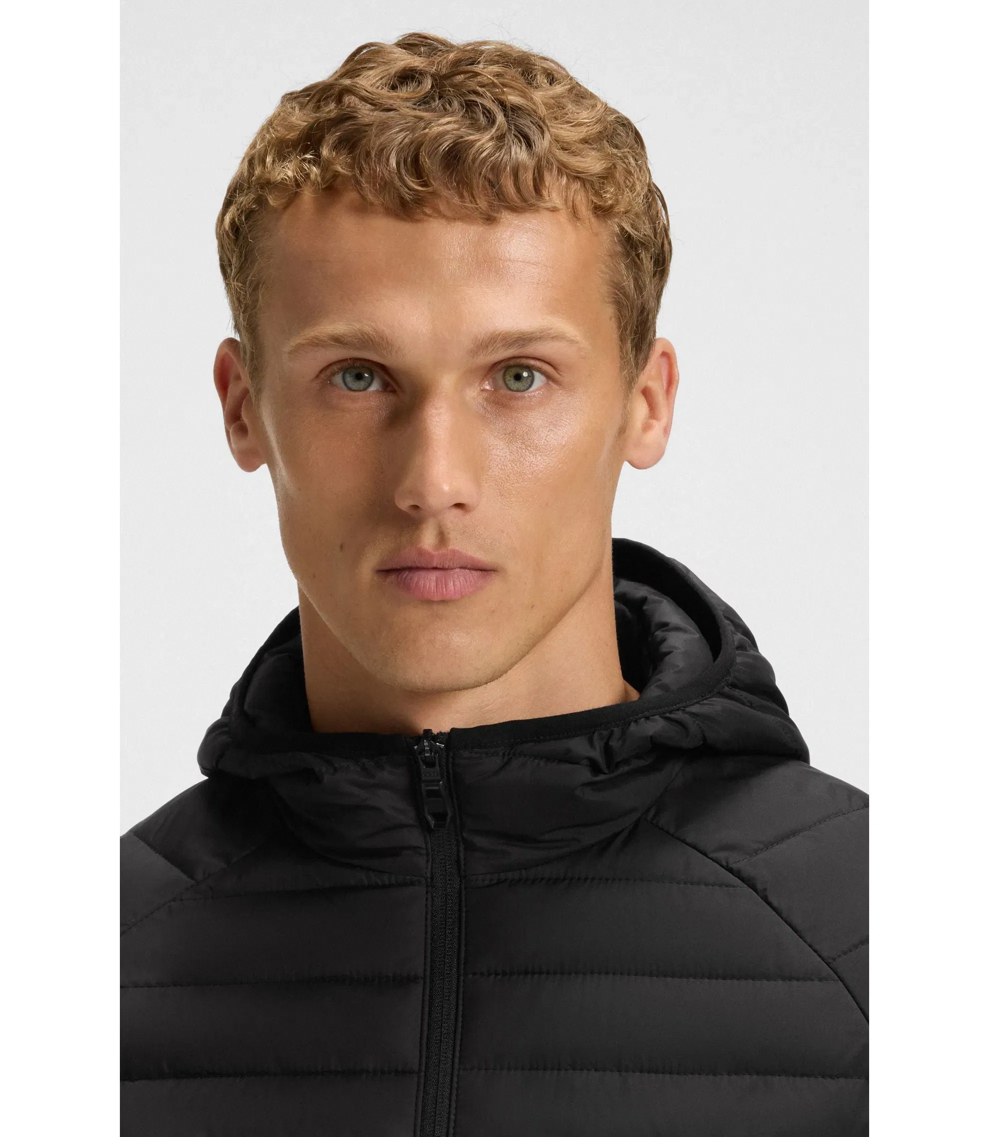 Boss Water Repellent Jacket With Decorative Reflective Details Black