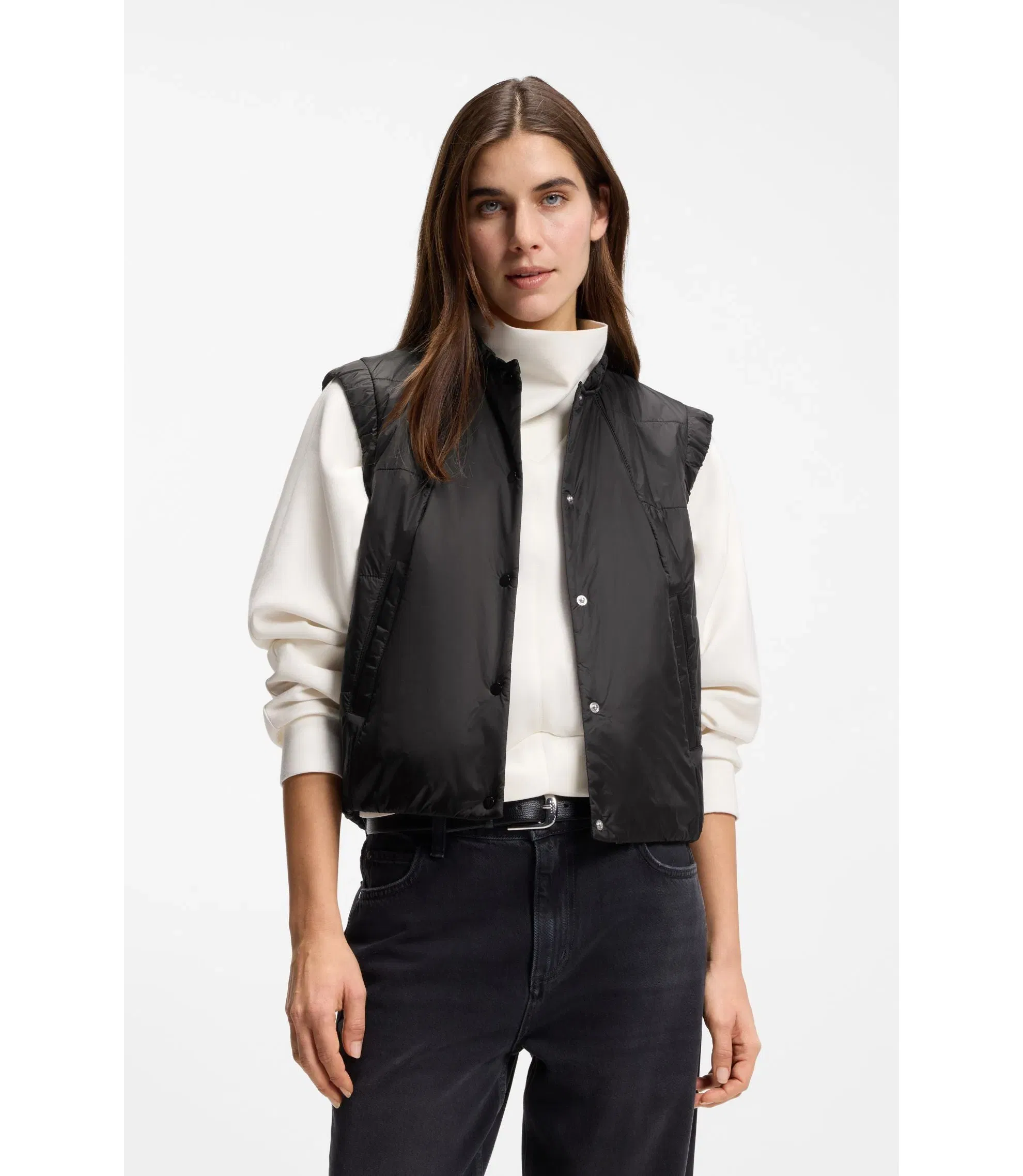 Boss Water Repellent Gilet With Wadding Black Women's