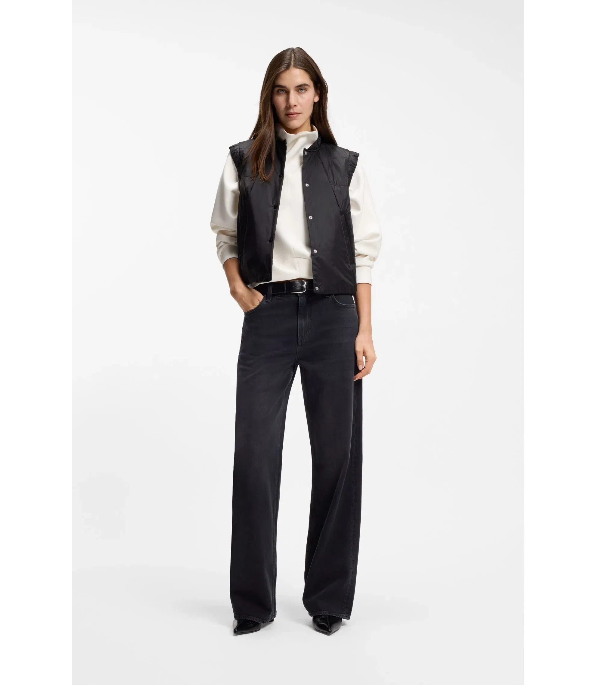 Boss Water Repellent Gilet With Wadding Black Women's