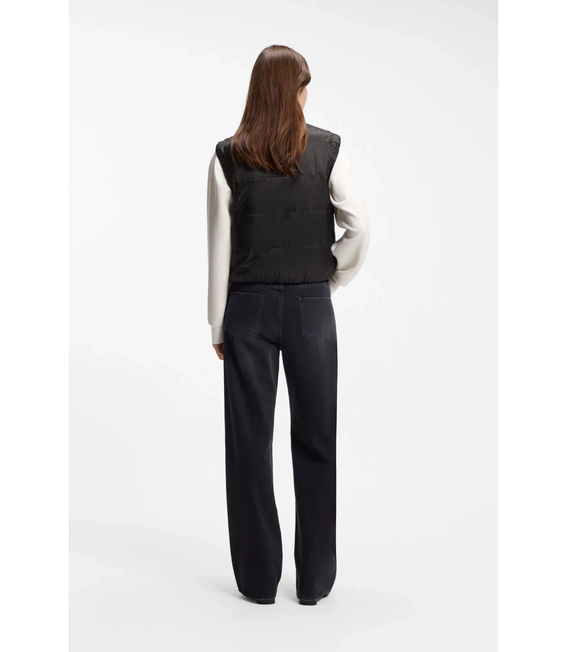 Boss Water Repellent Gilet With Wadding Black Women's
