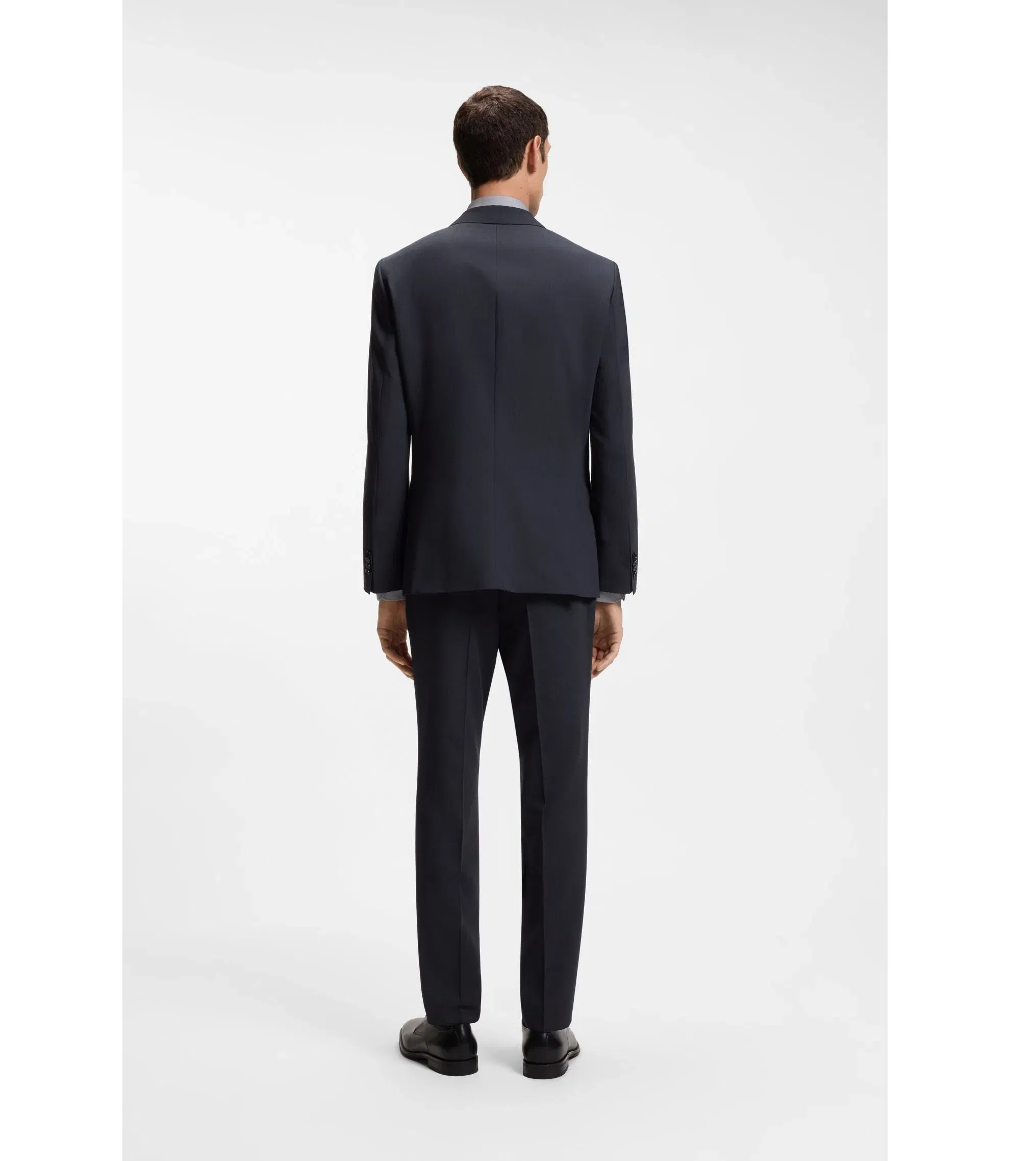 Boss Washable Slim Fit Jacket In Stretch Cloth Light Blue