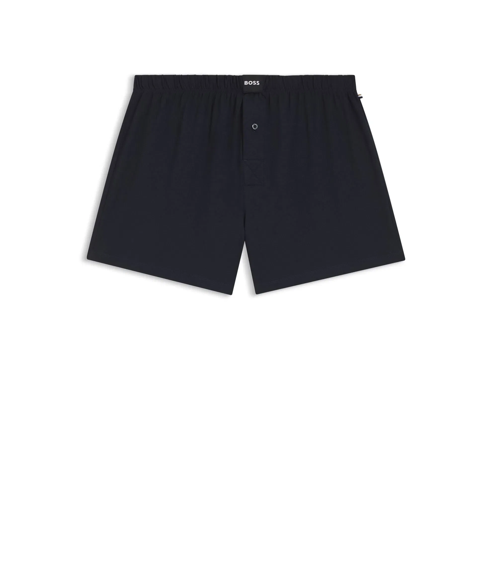 Boss Two Pack Of Boxer Shorts In Stretch Cotton Patterned