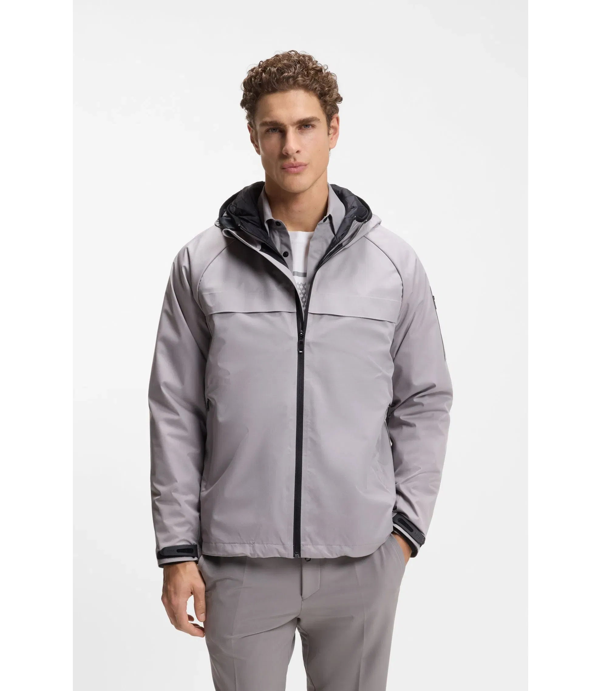 Boss Three In One Jacket With Detachable Inner Light Grey