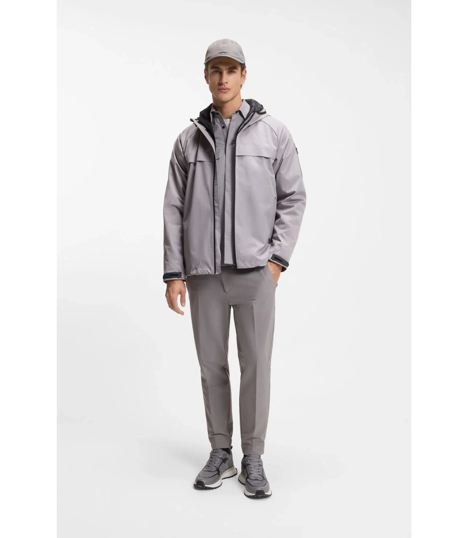 Boss Three In One Jacket With Detachable Inner Light Grey