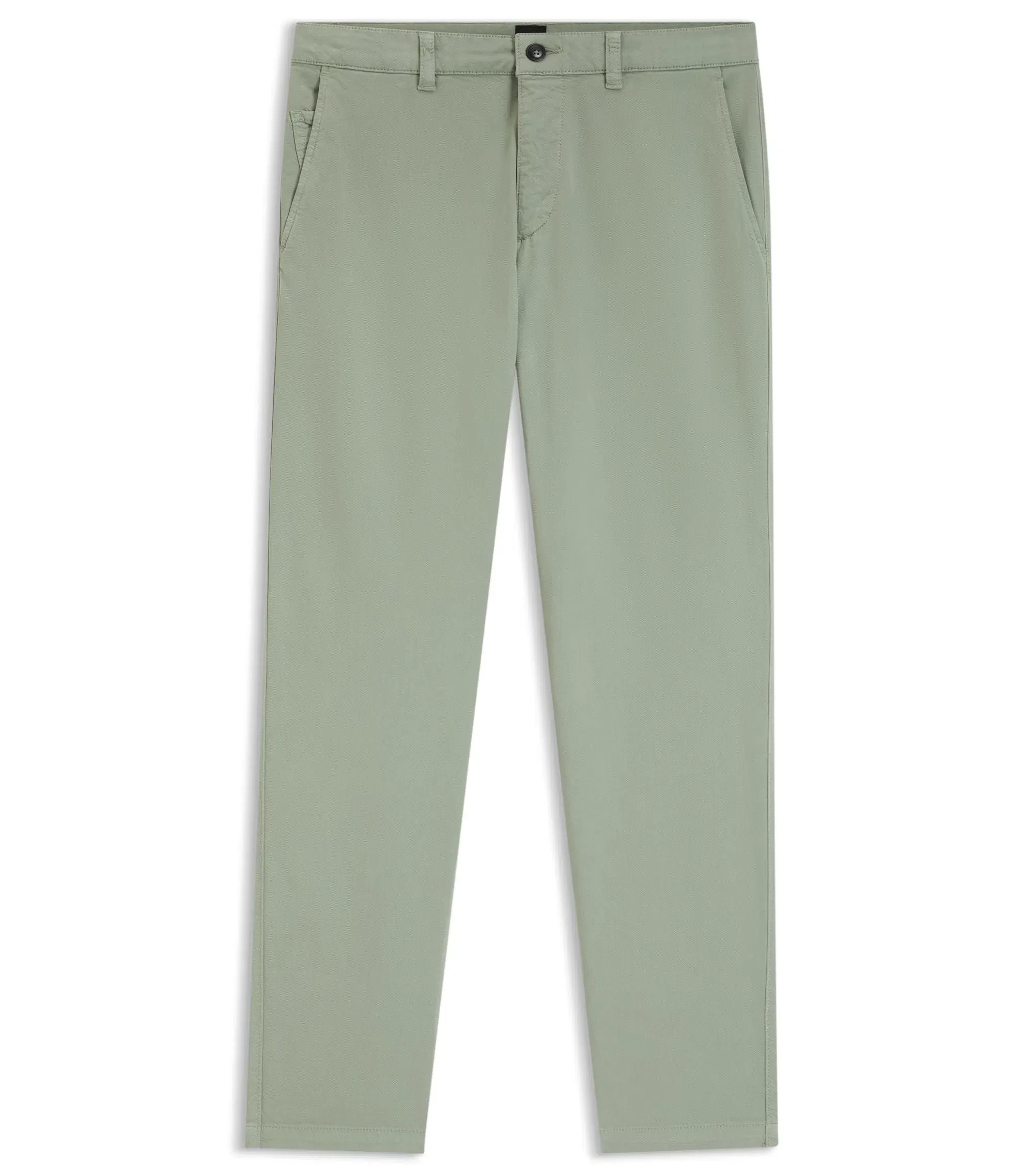 Boss Tapered Fit Chinos In A Structured Cotton Light Green