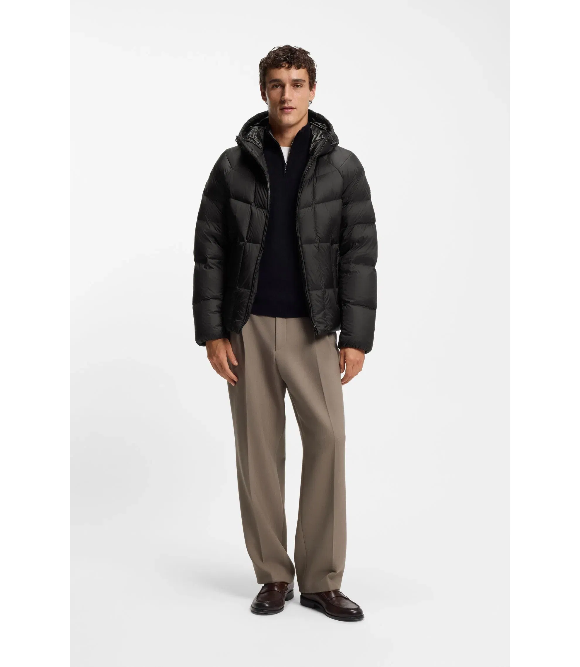 Boss Taffeta Jacket With Water Repellent Finish Black