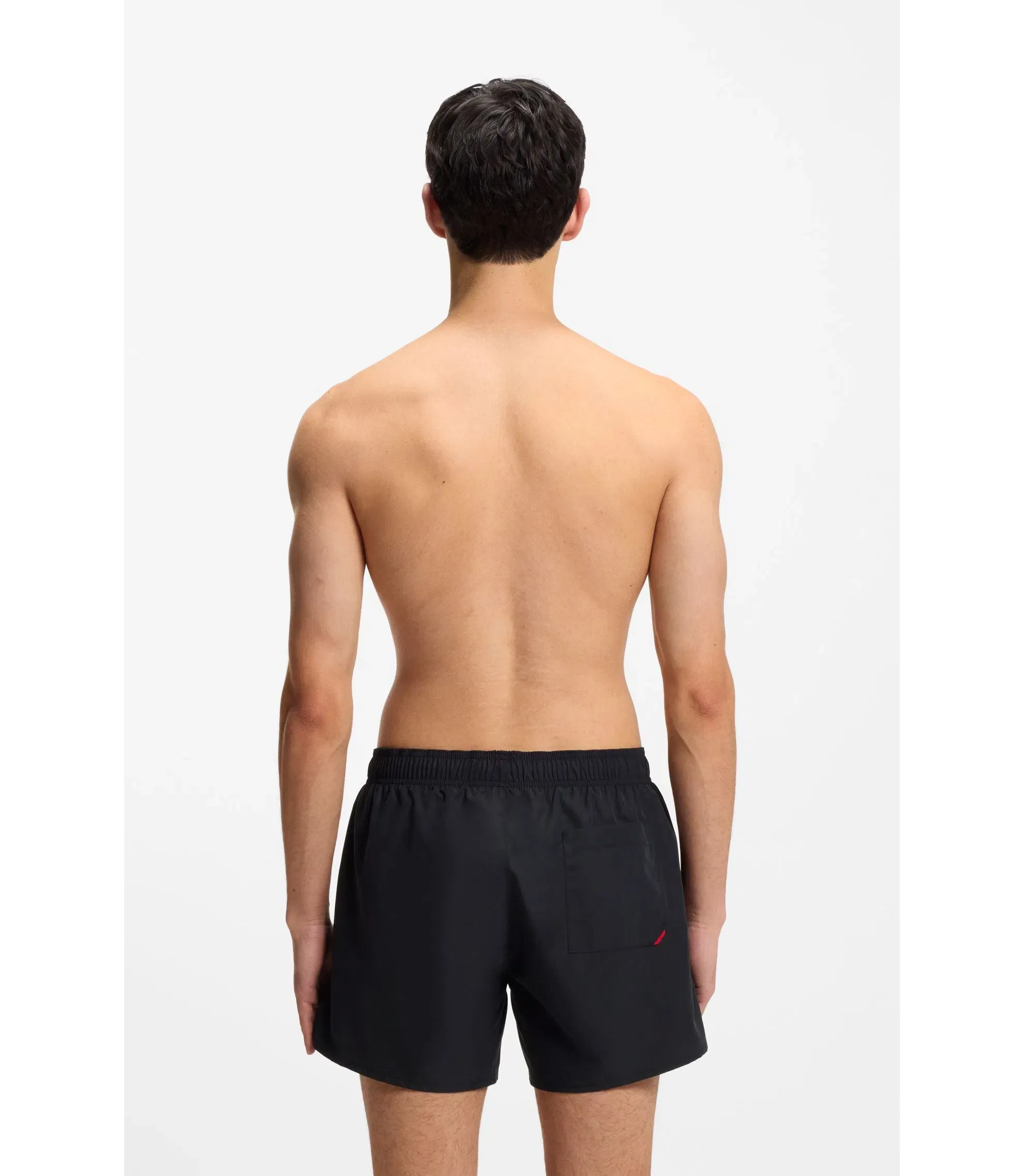 Hugo Swim Shorts With Repeated Logos Black