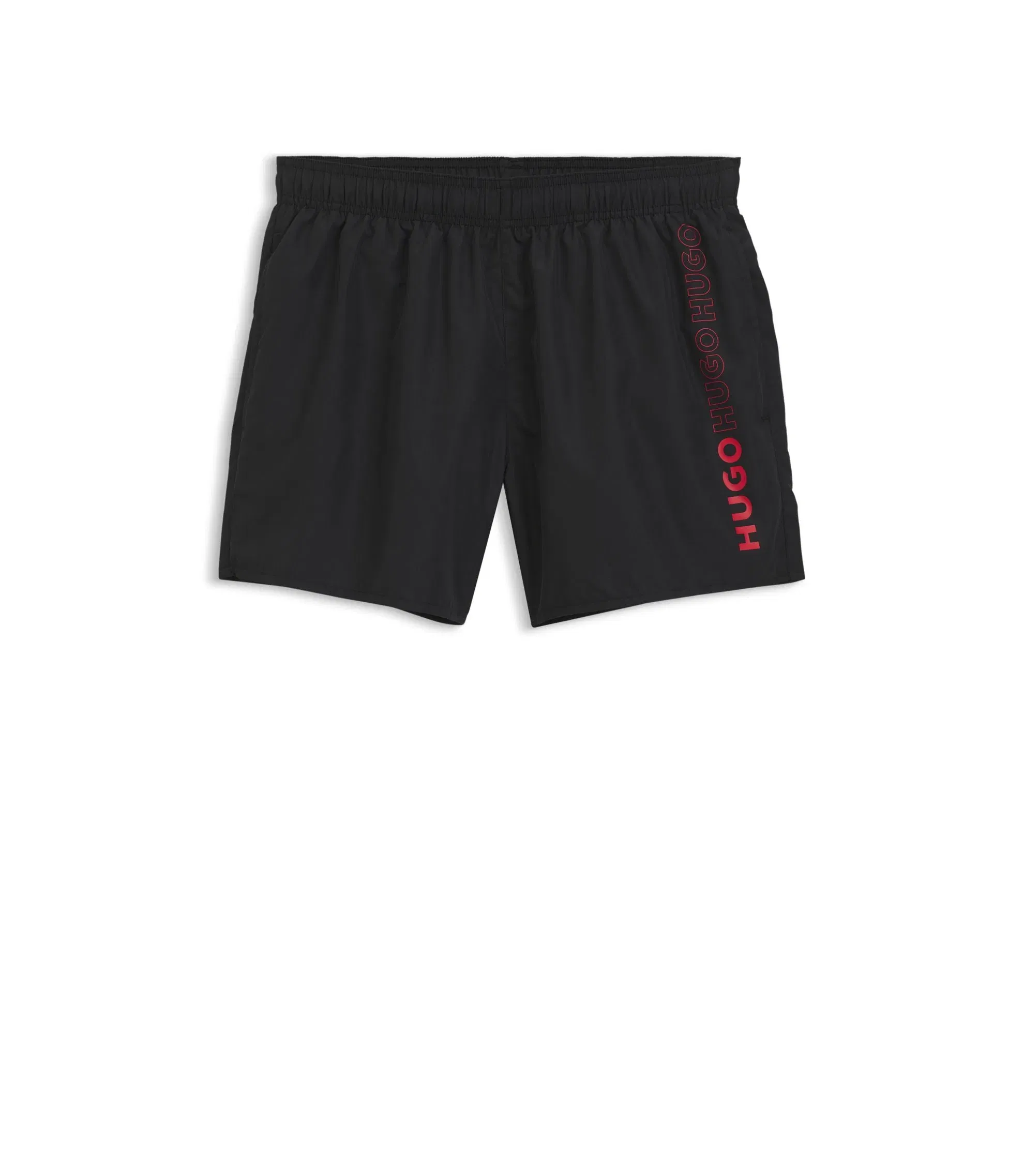 Hugo Swim Shorts With Repeated Logos Black