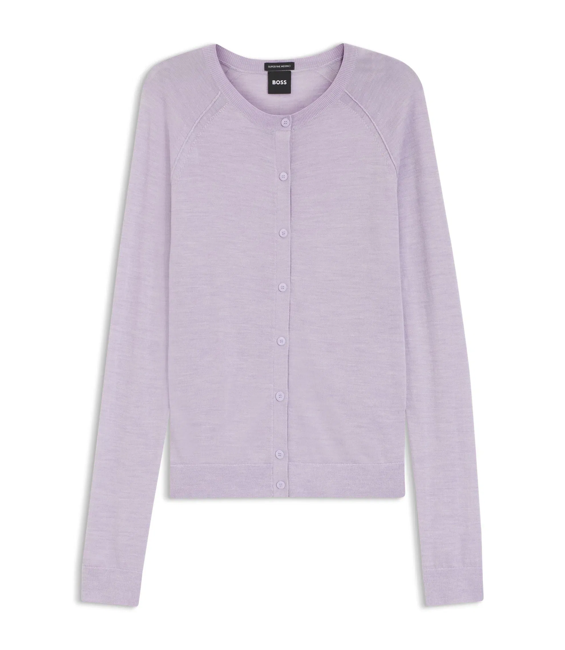Boss Superfine Merino Wool Cardigan Light Purple Women's