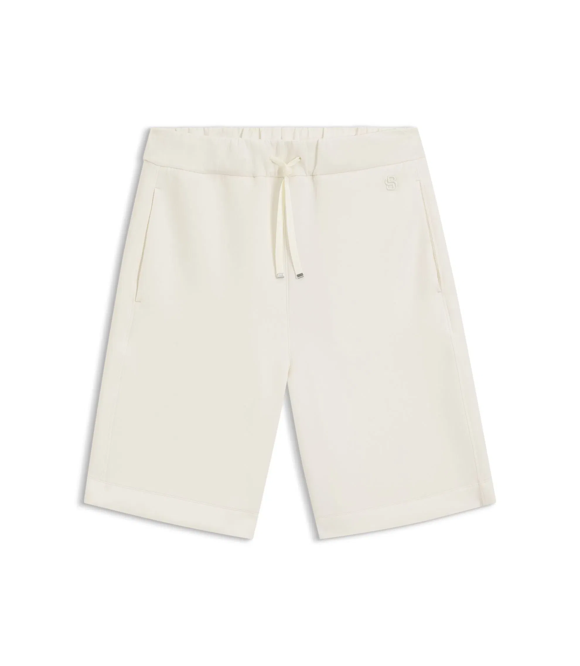 Boss Stretch Jersey Shorts In A Relaxed Fit White Women's