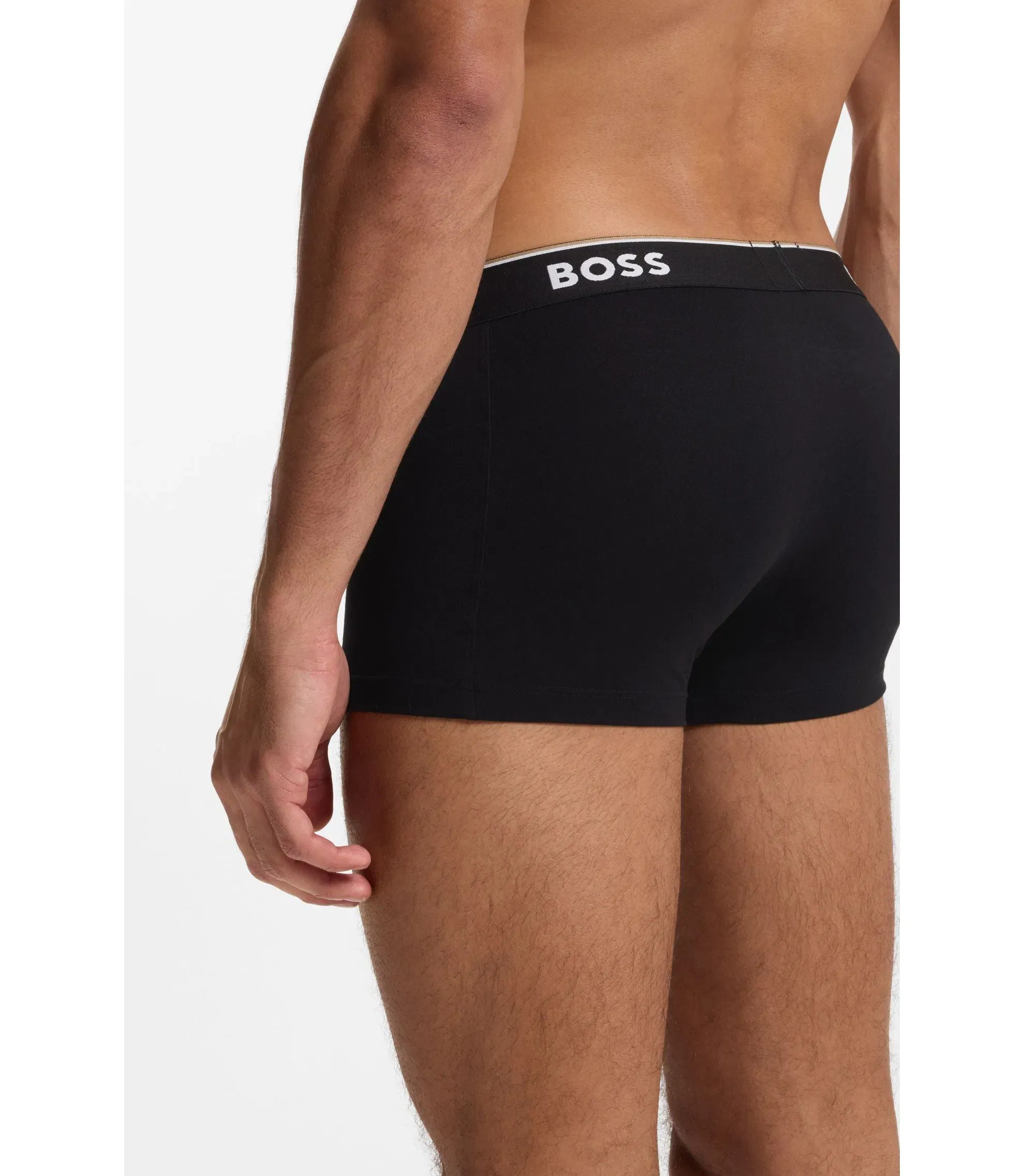 Boss Stretch Cotton Trunks With Repeating Logos Assorted-Pre-Pack