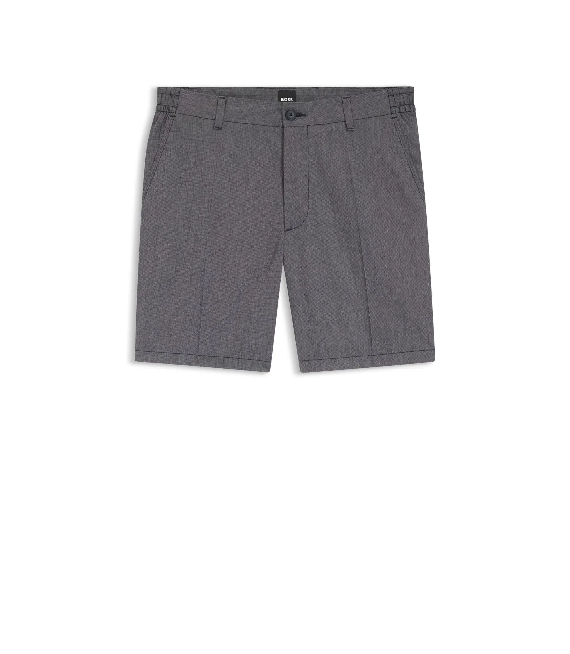 Boss Stretch Cotton Shorts In A Modern Fit Dark Blue