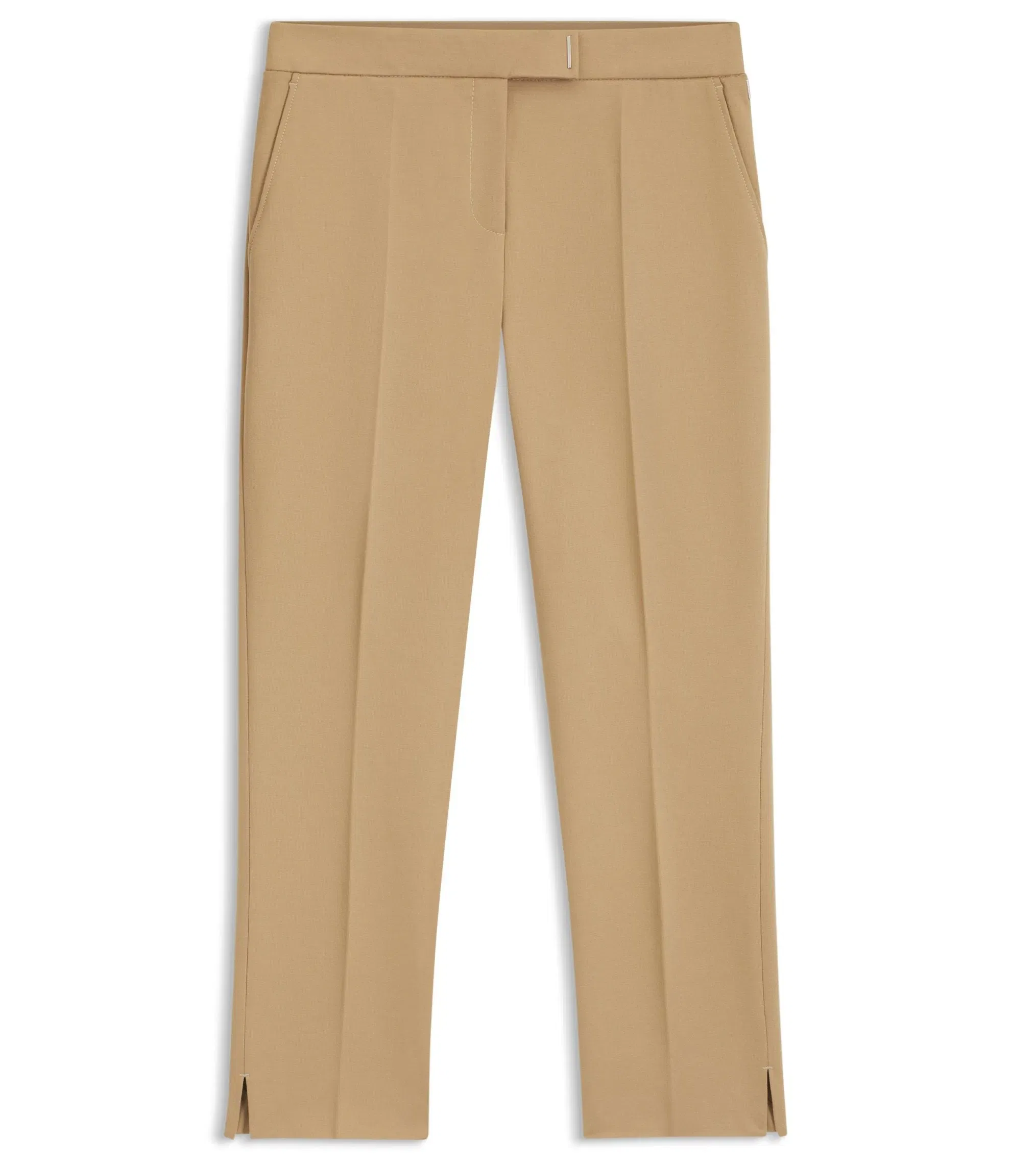 Boss Slim Fit Trousers In Stretch Jersey Light Beige Women's