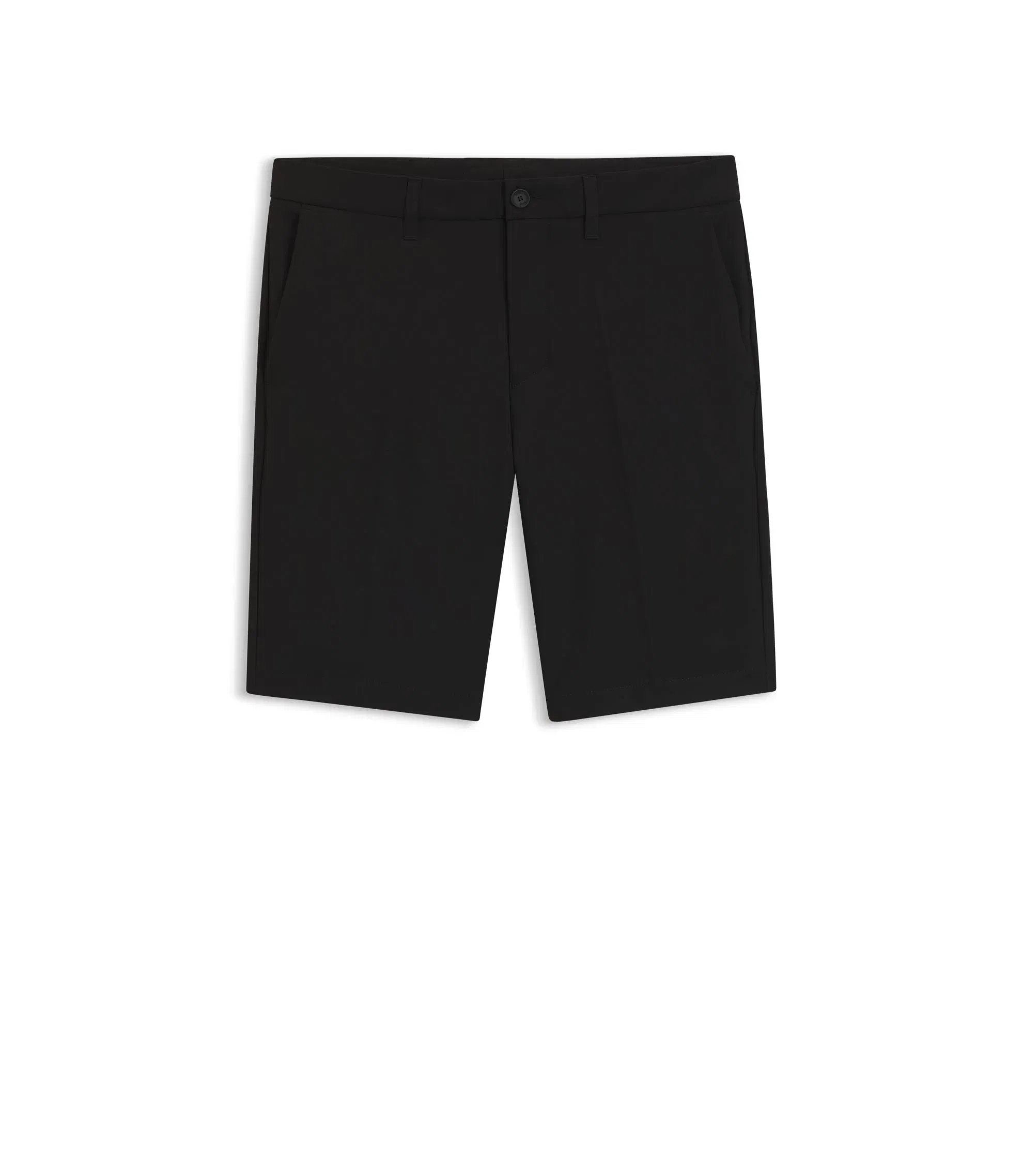 Boss Slim Fit Shorts In Water Repellent Stretch Fabric Black