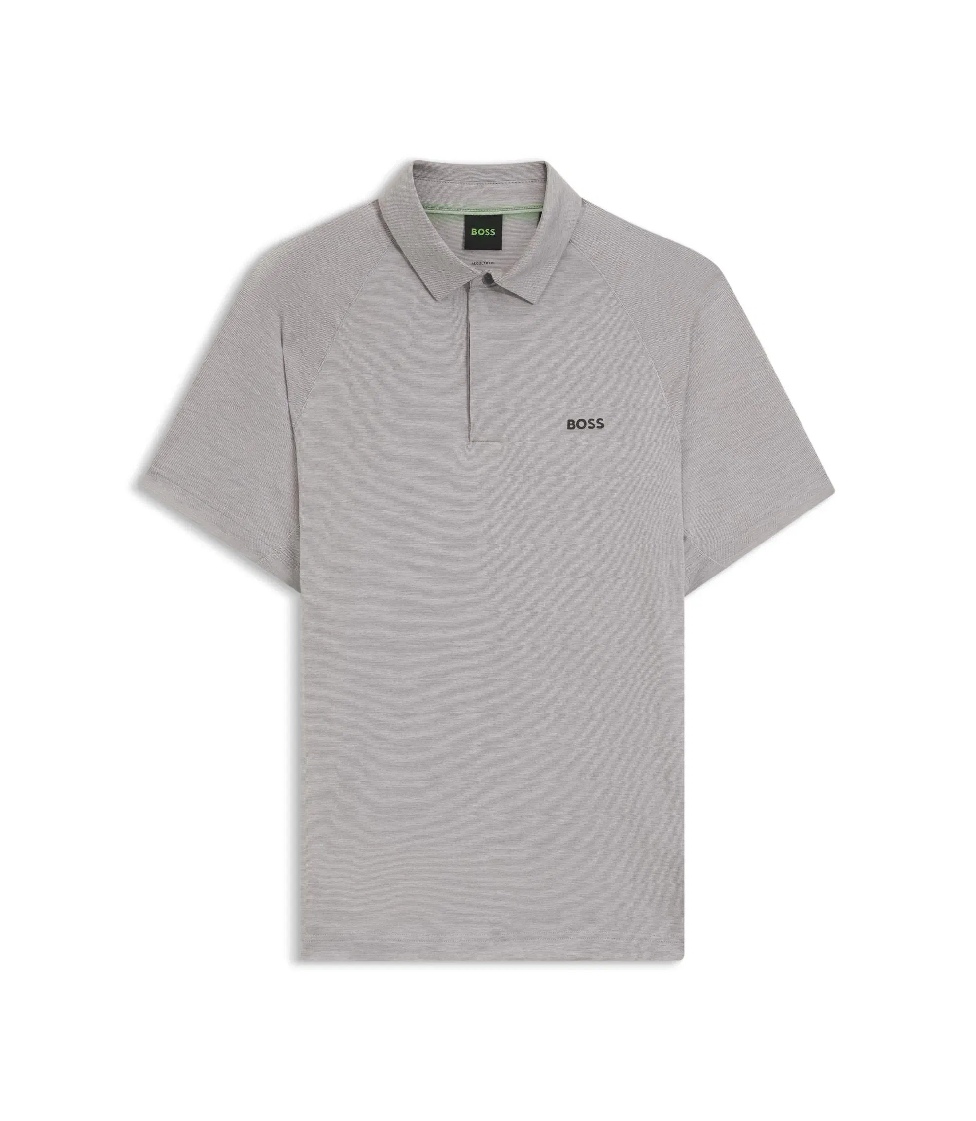 Boss Slim Fit Polo Shirt With Temperature Regulating Performance Light Grey
