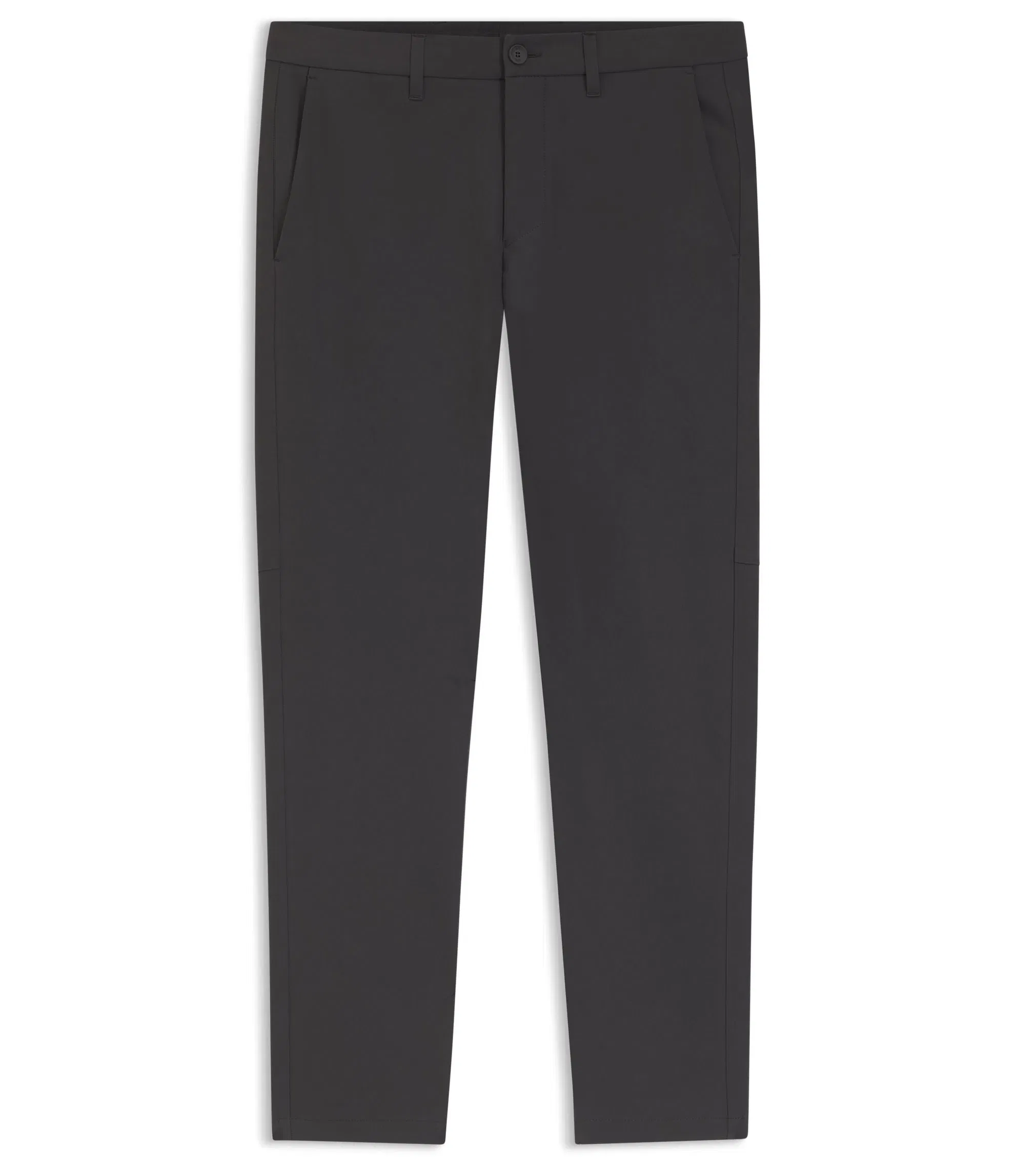 Boss Slim Fit Pants In Water Repellent Stretch Fabric Dark Grey