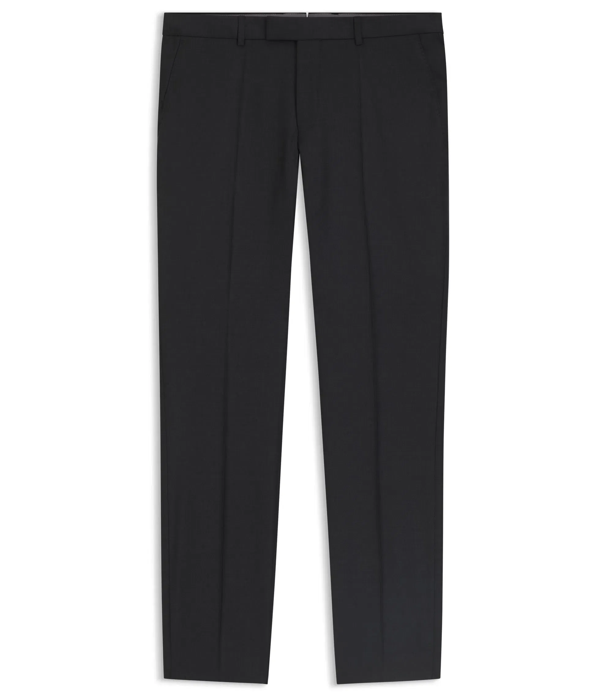 Boss Slim Fit Pants In Stretch Wool Light Grey