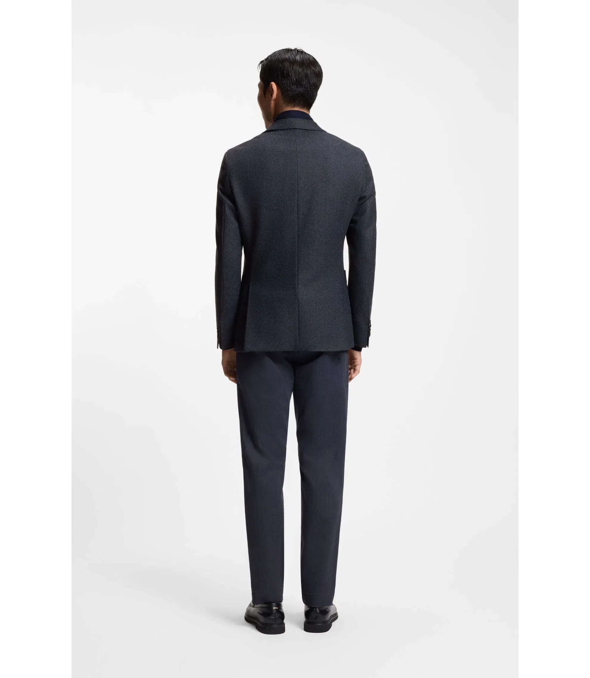 Boss Slim Fit Jacket With Integrated Bib Dark Blue