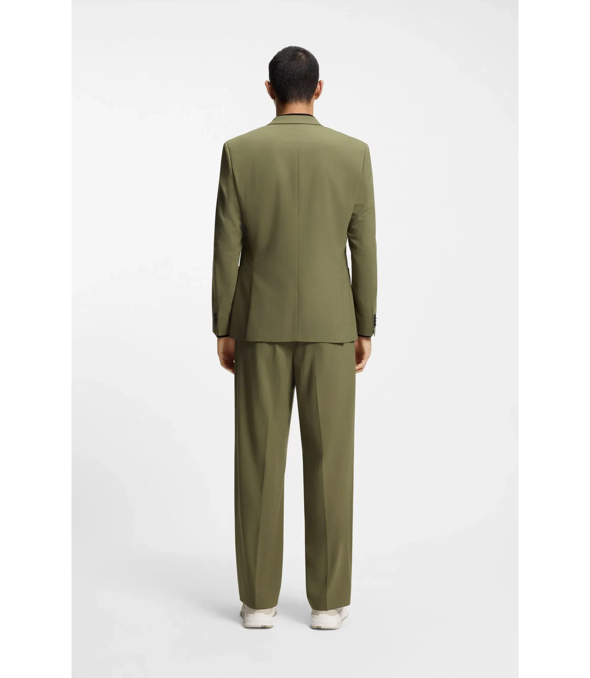 Hugo Slim Fit Jacket In Stretch Ripstop Light Green