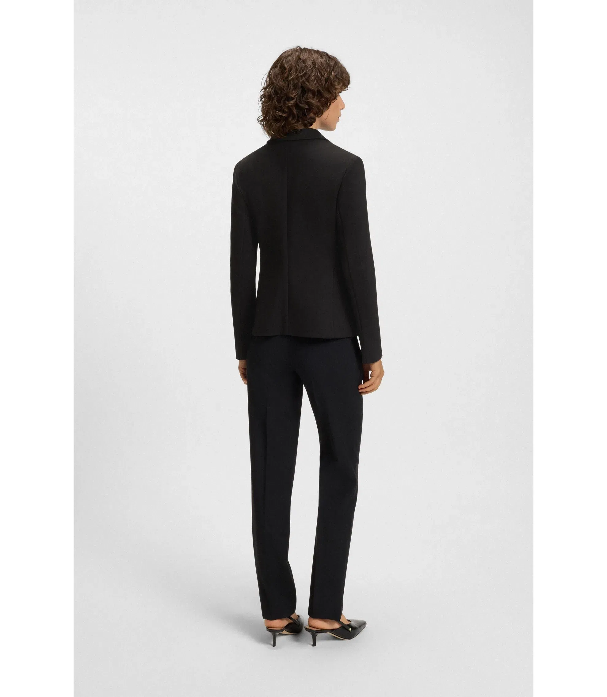 Boss Slim Fit Jacket In Stretch Fabric Black Women's