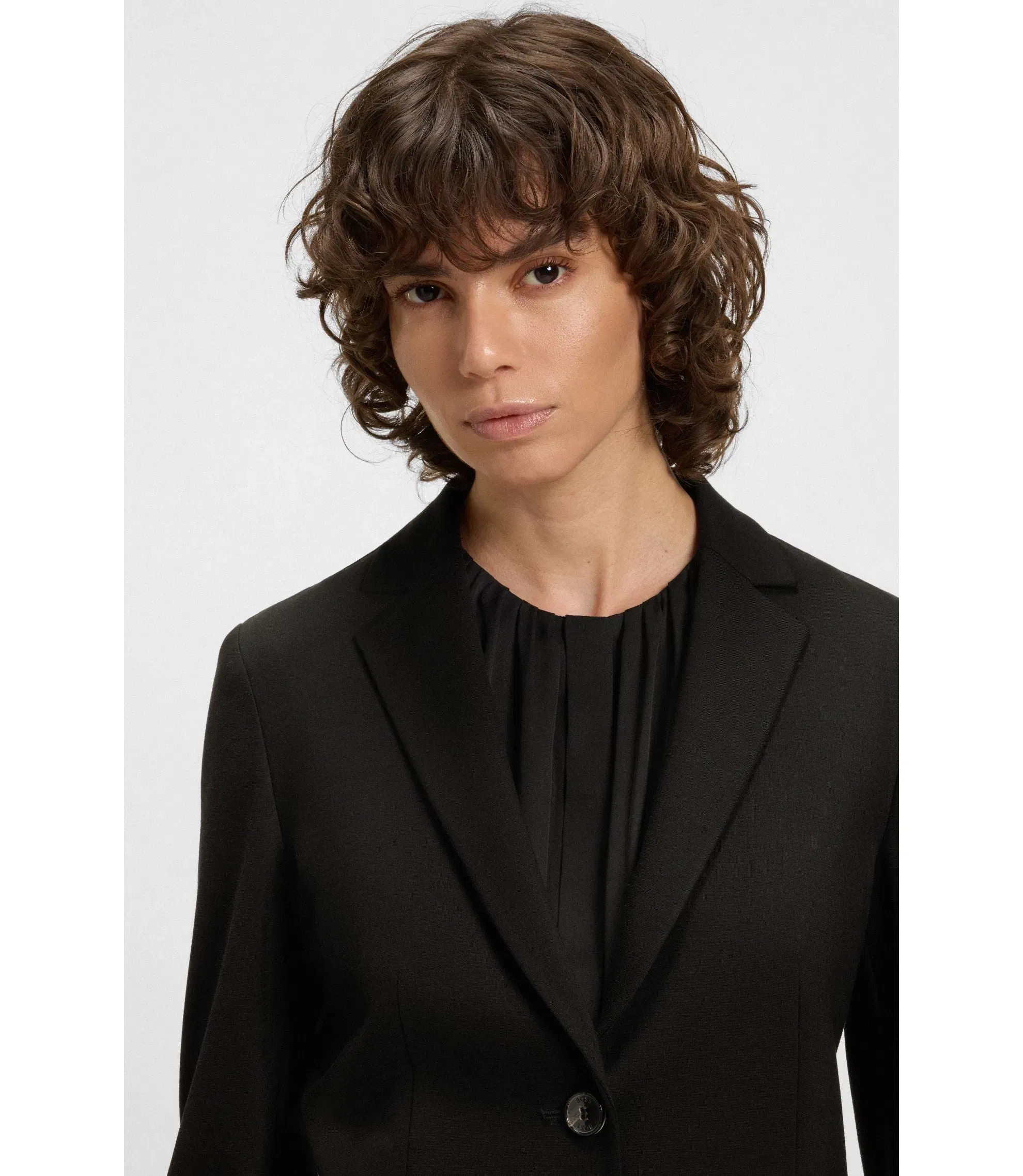 Boss Slim Fit Jacket In Stretch Fabric Black Women's