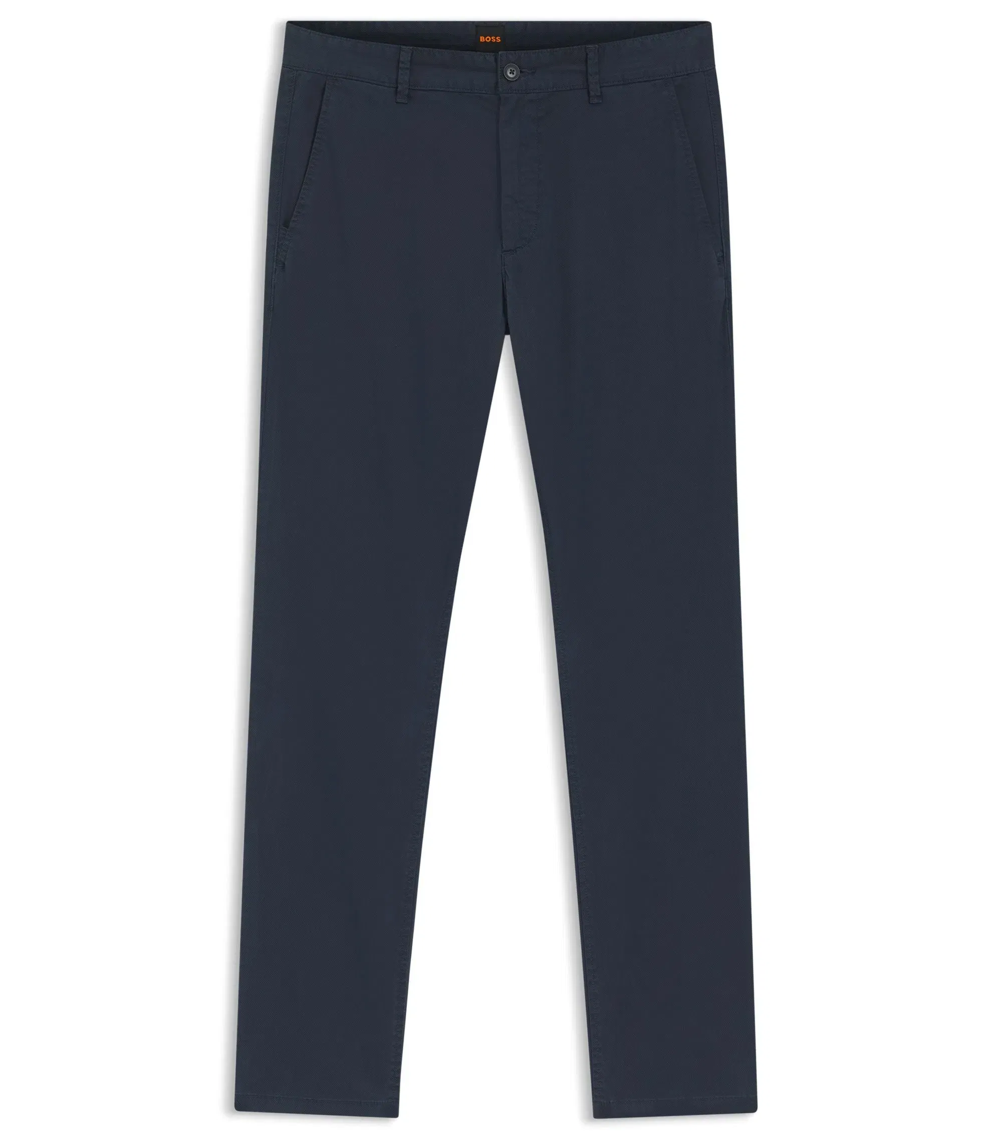 Boss Slim Fit Chinos In Printed Stretch Cotton Twill Light Blue