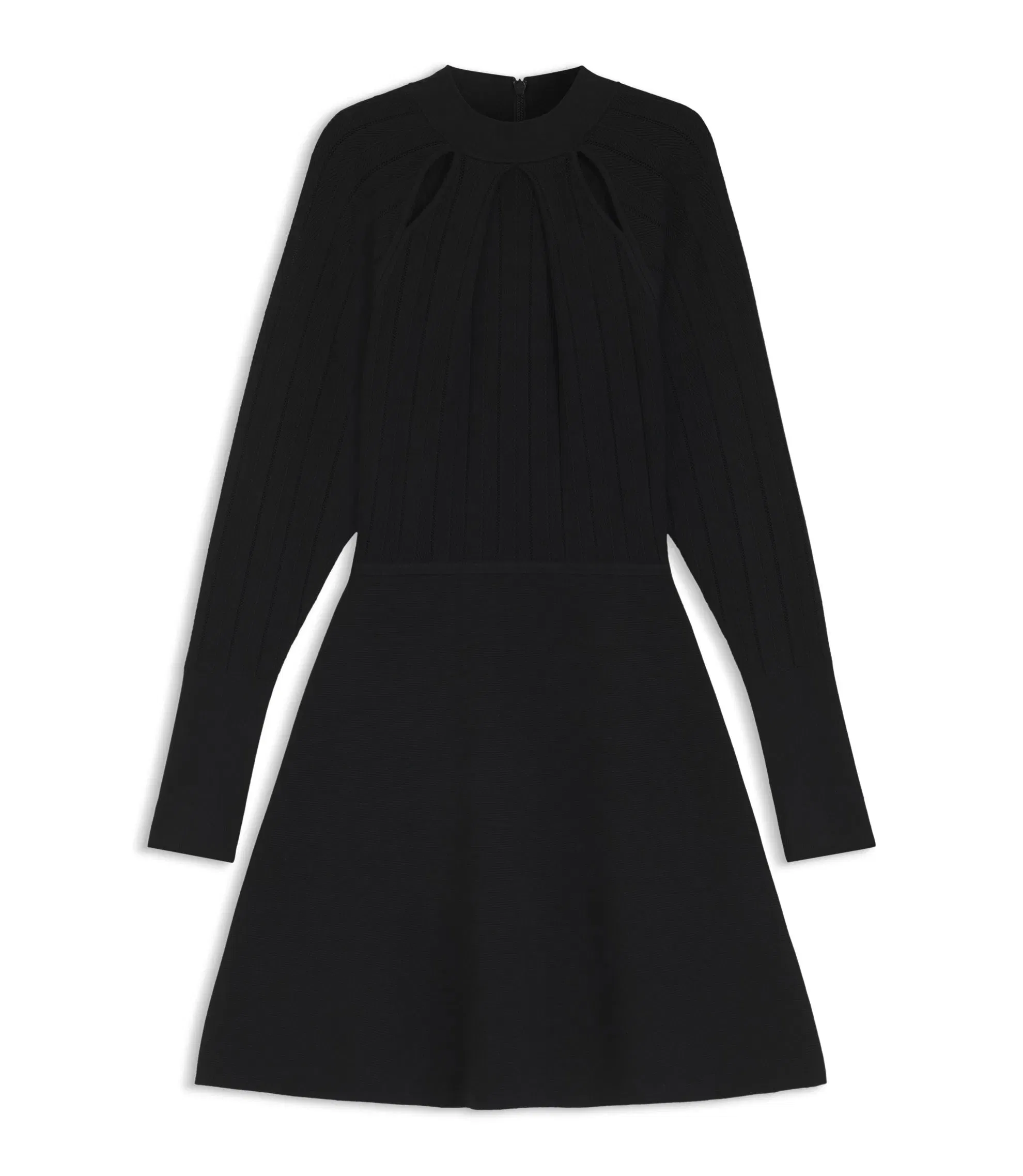 Boss Skater Style Dress With Lace Stitch Detailing Black Women's