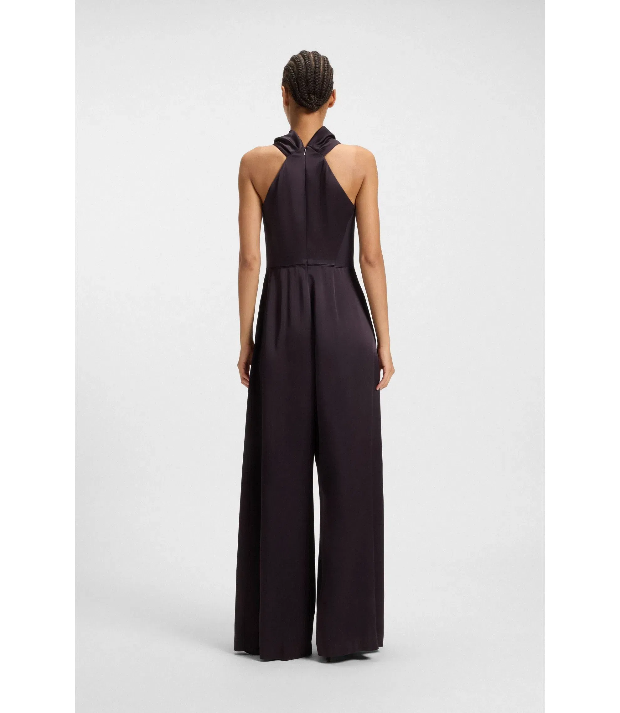 Boss Sabl Jumpsuit With Draped Neckline Light Purple Women's