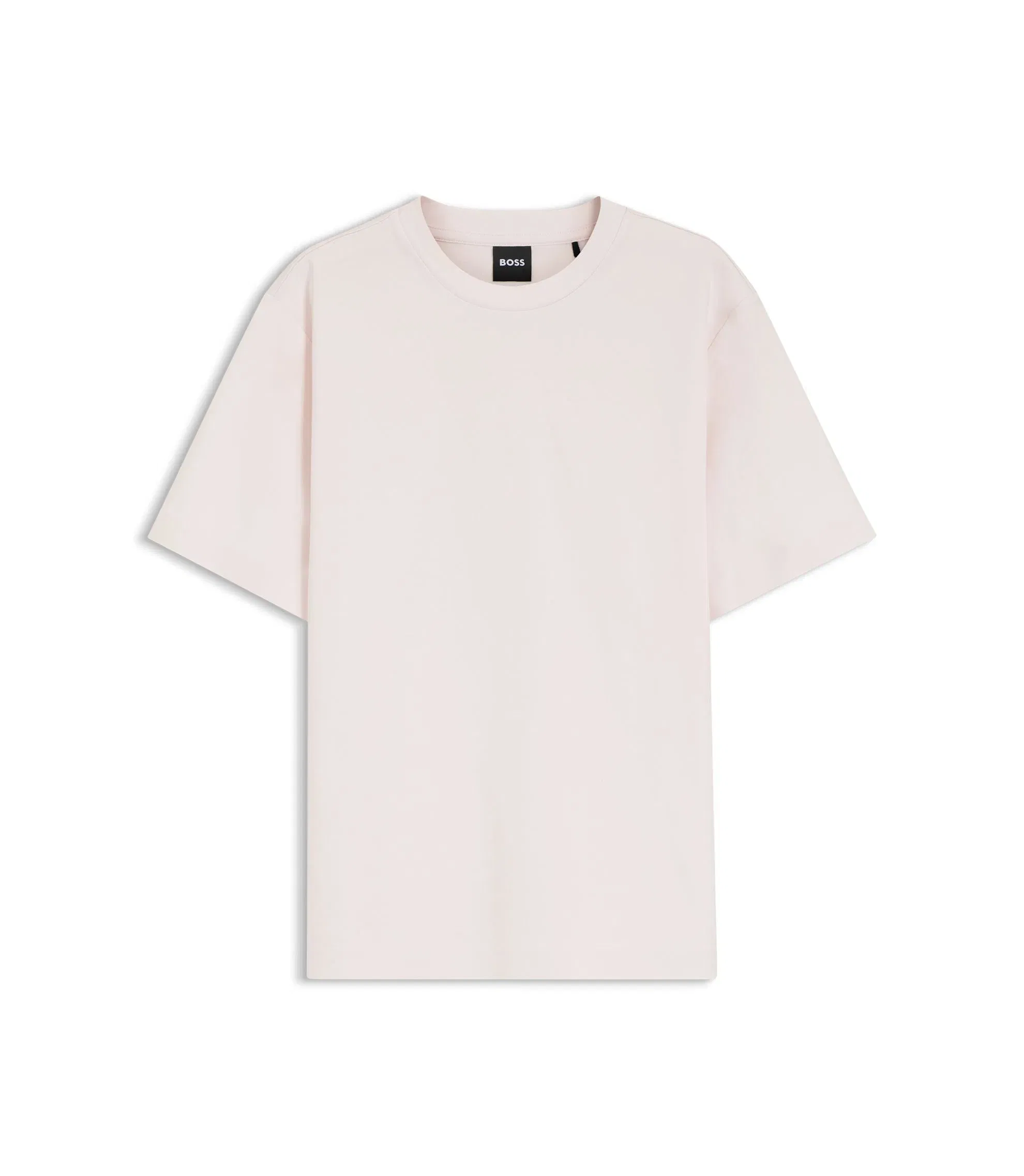 Boss Relaxed Fit T-Shirt In Mercerized Cotton Light Pink Women's