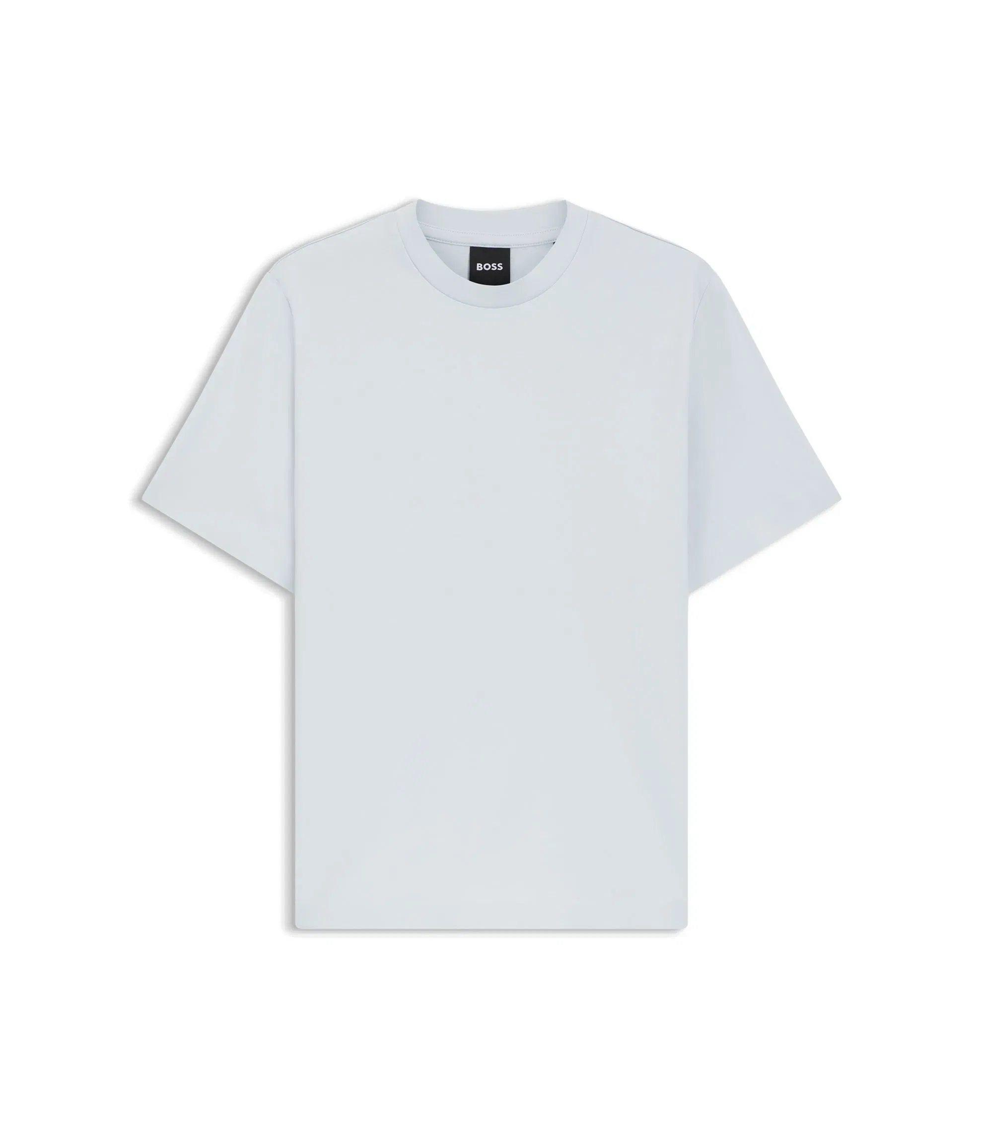 Boss Relaxed Fit T-Shirt In Mercerized Cotton Light Blue Women's