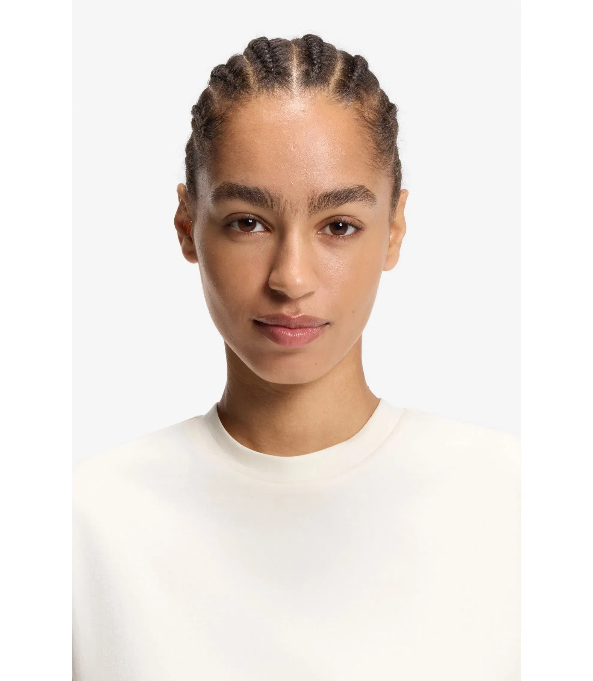 Boss Relaxed Fit T-Shirt In Mercerized Cotton White Women's