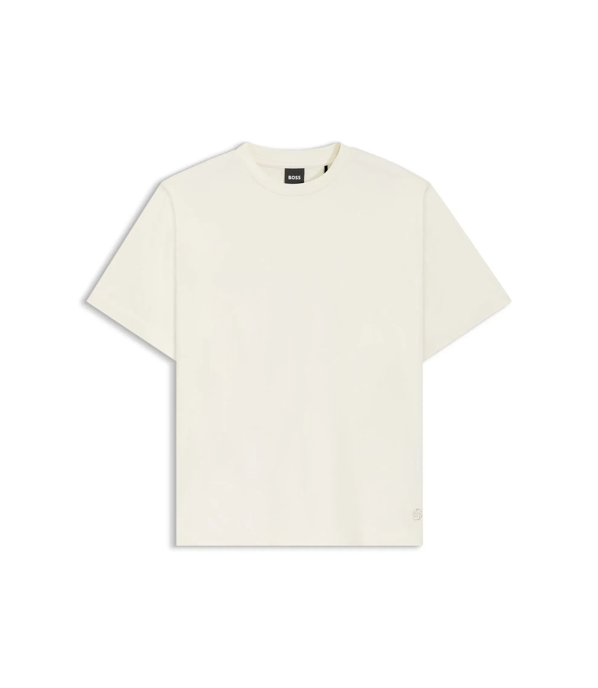 Boss Relaxed Fit T-Shirt In Mercerized Cotton White Women's