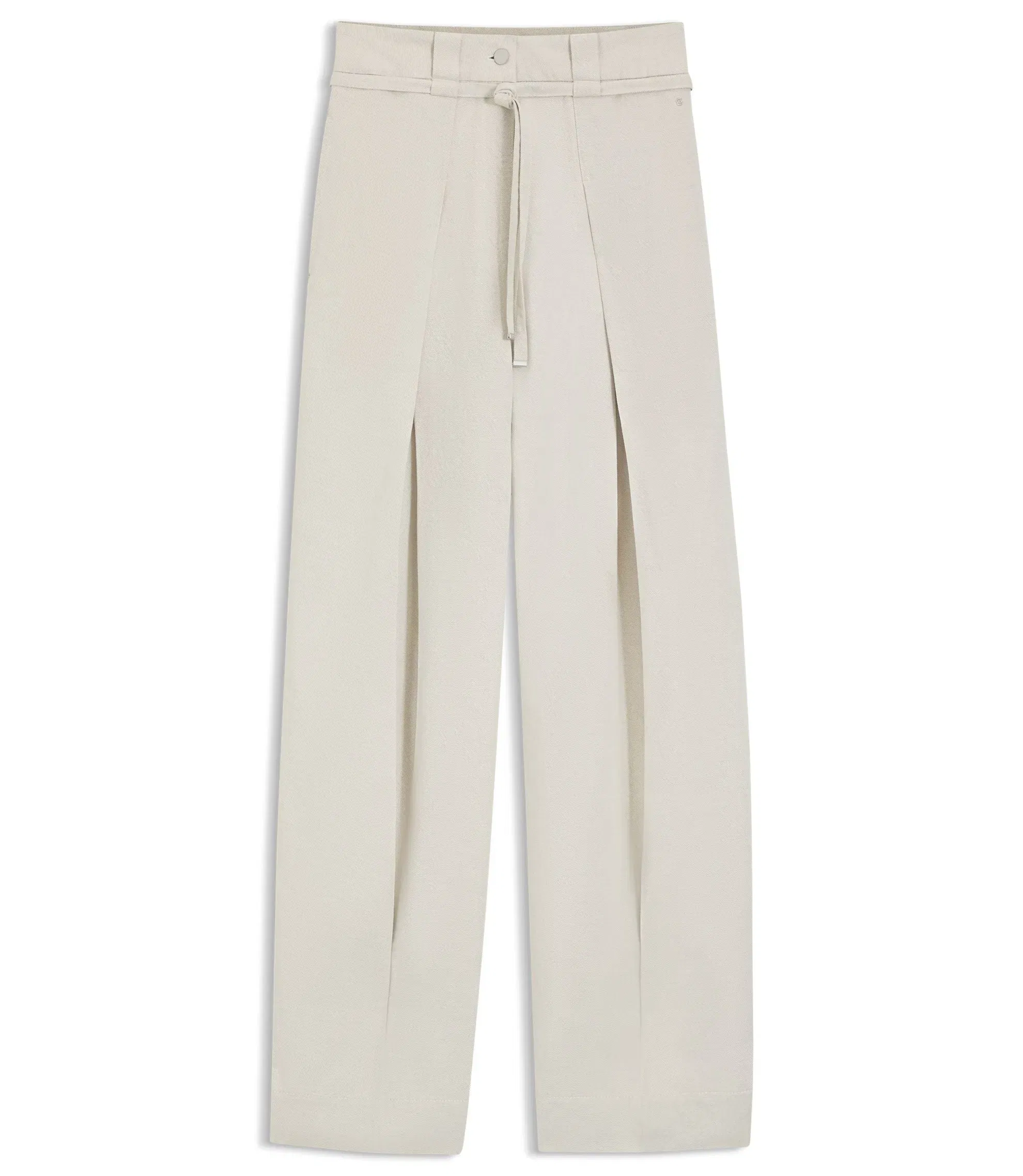 Boss Relaxed Fit Trousers In Cotton And Linen Patterned Women's