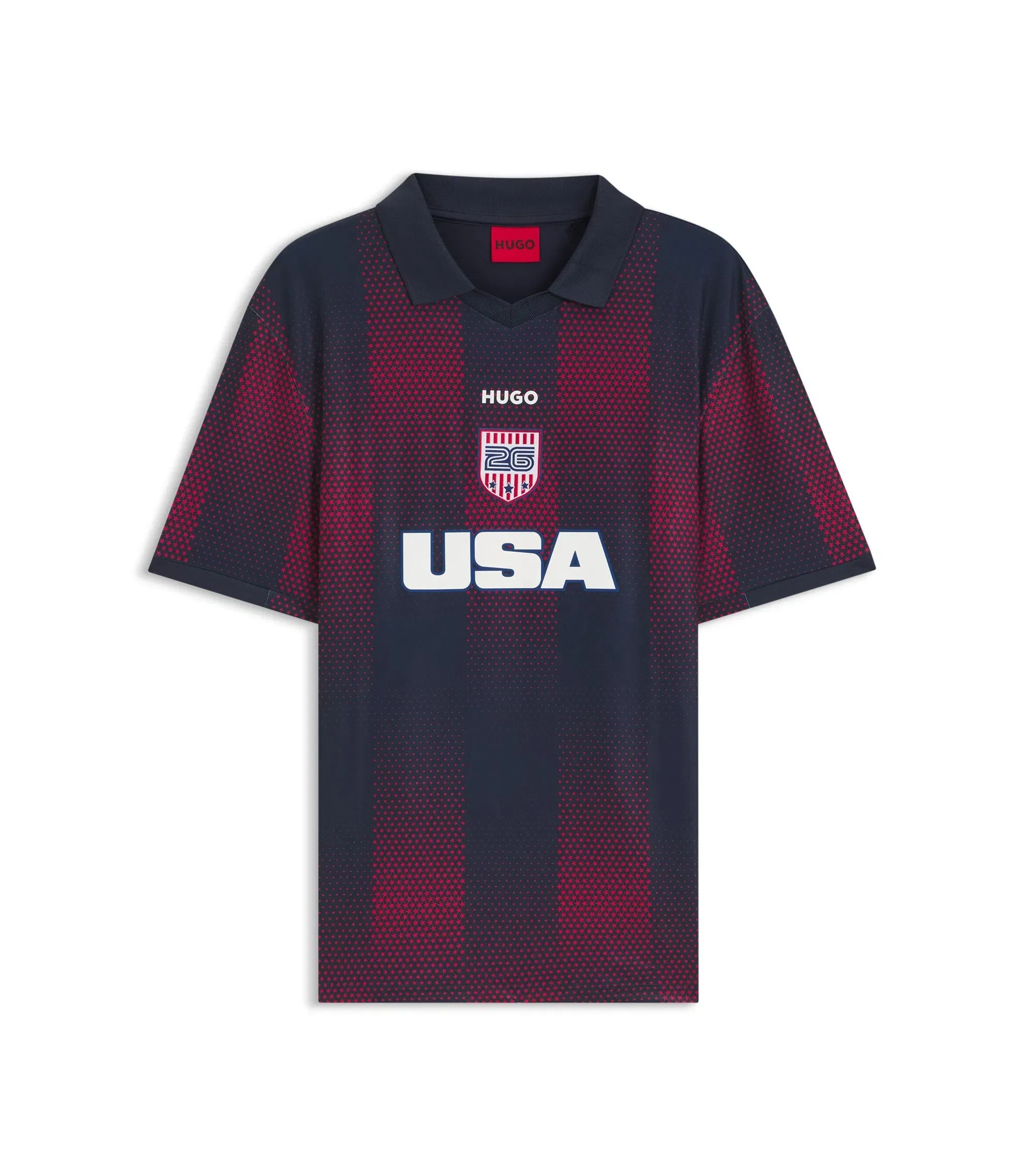 Hugo Relaxed Fit Soccer T-Shirt With Nation Detailing Usa