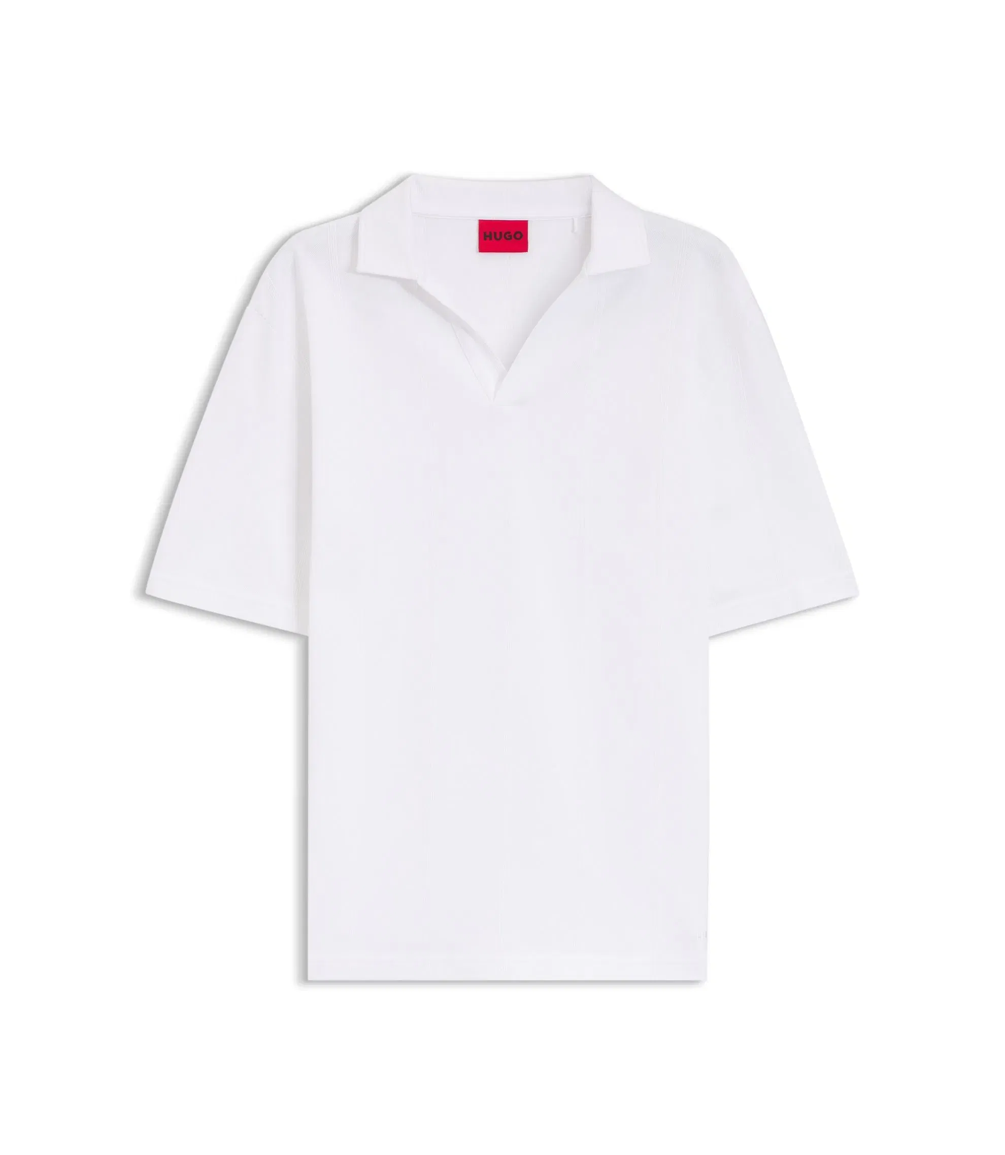 Hugo Relaxed Fit Polo In Breathable Cotton White
