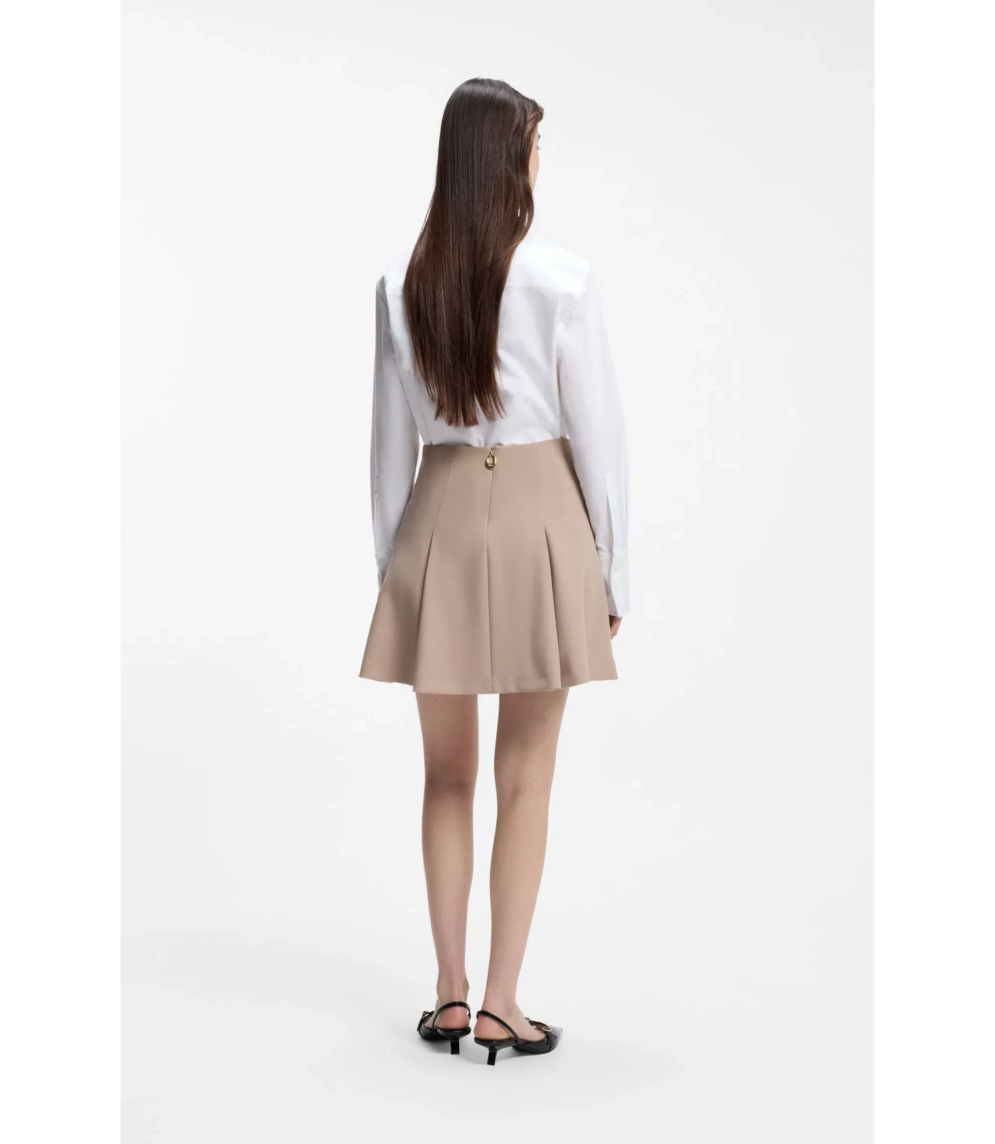 Hugo Relaxed Fit Blouse With Heart Logo White Women's
