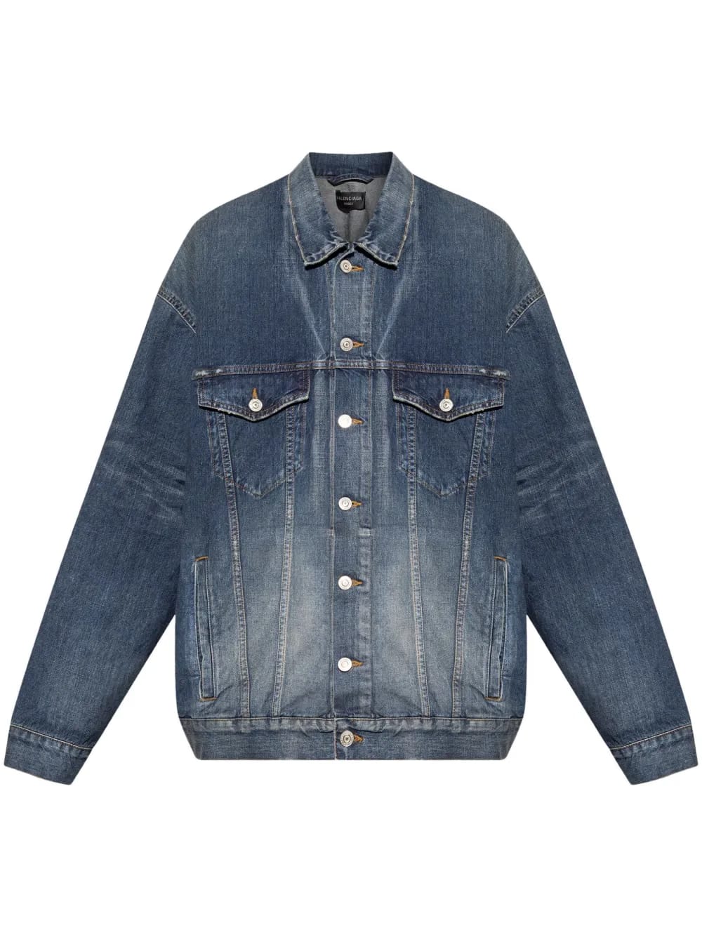 Tape Type-print denim jacket