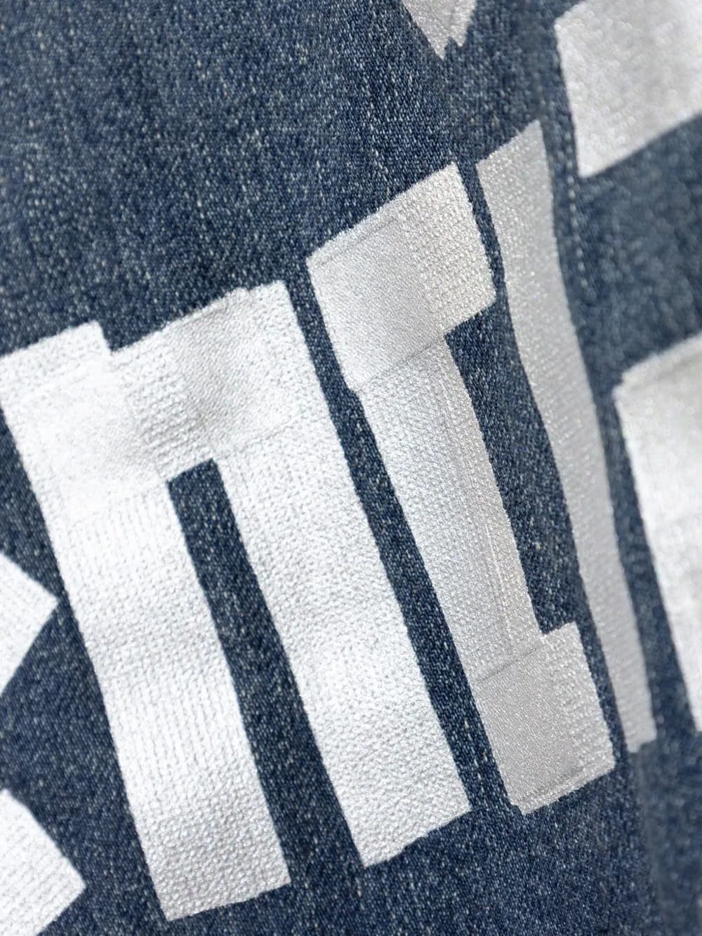 Tape Type-print denim jacket