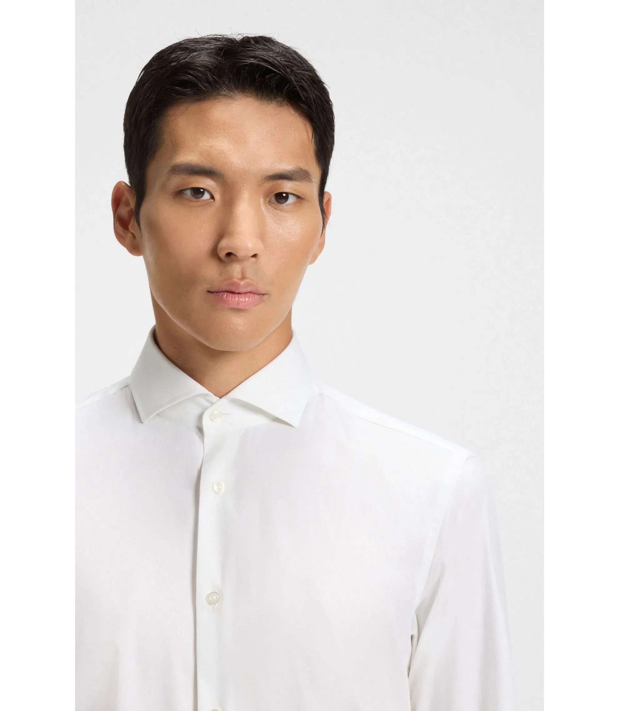 Boss Regular Fit Stretch Twill Dress Shirt White