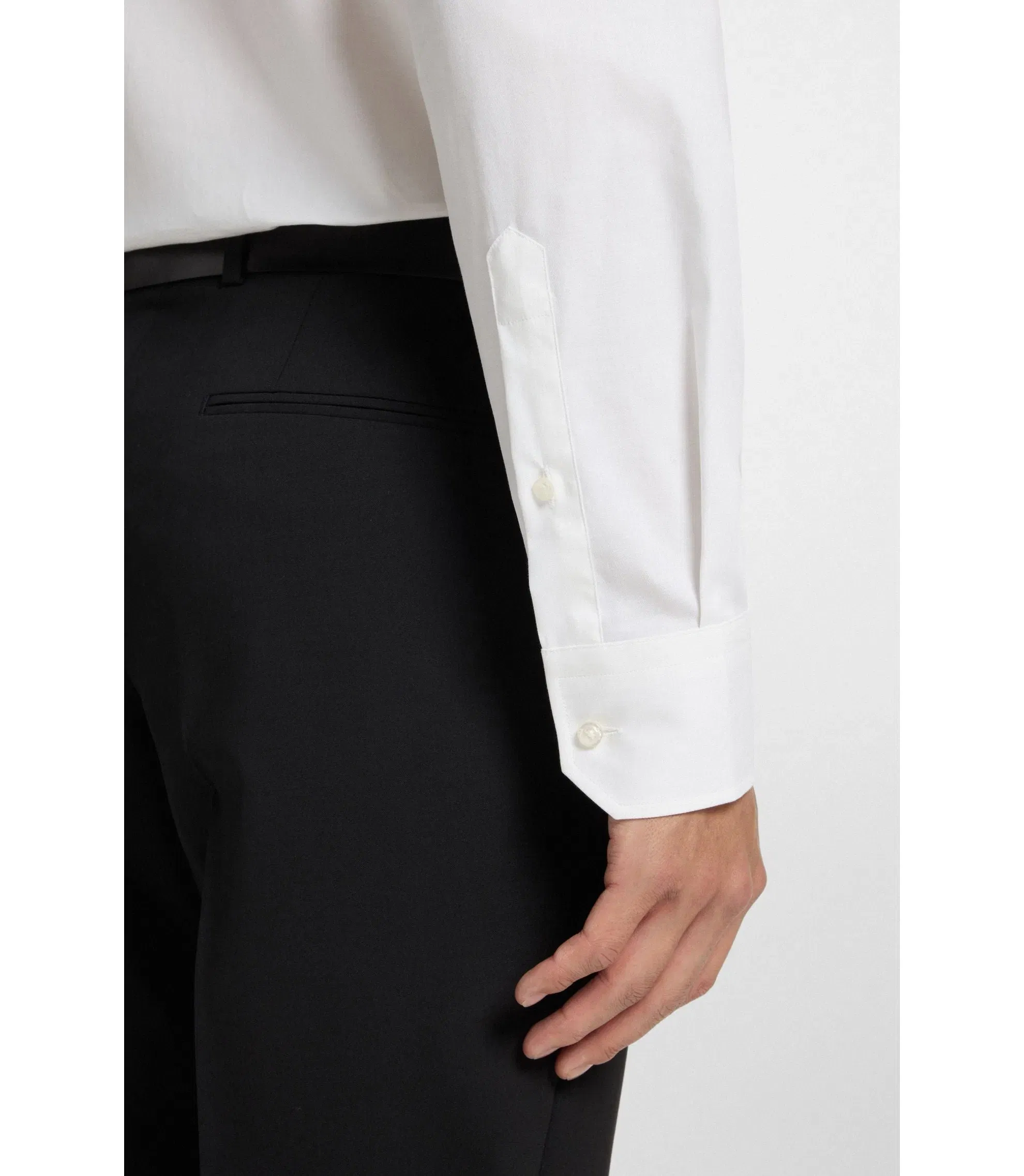 Boss Regular Fit Stretch Twill Dress Shirt White