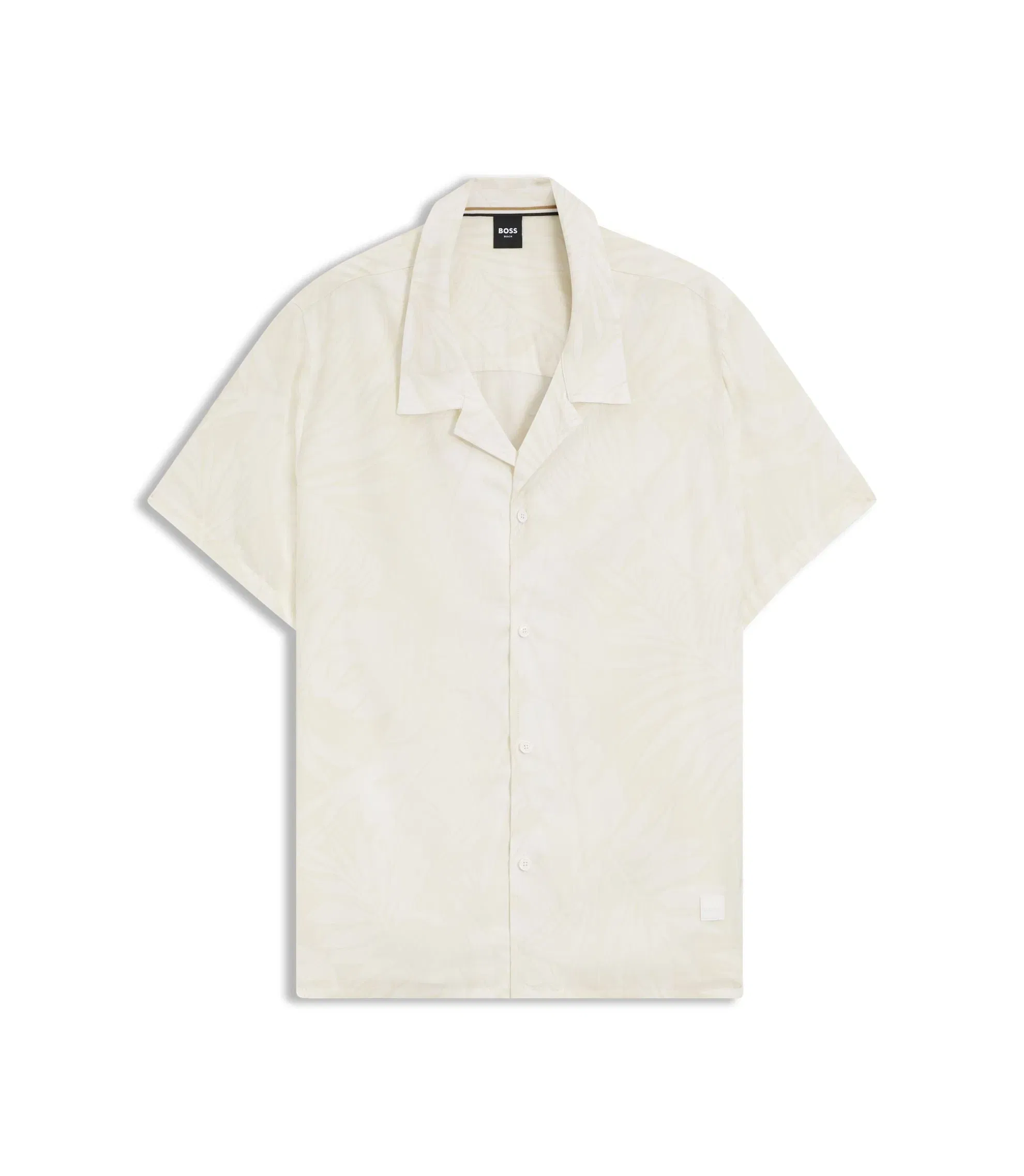 Boss Regular Fit Shirt With All Over Print White